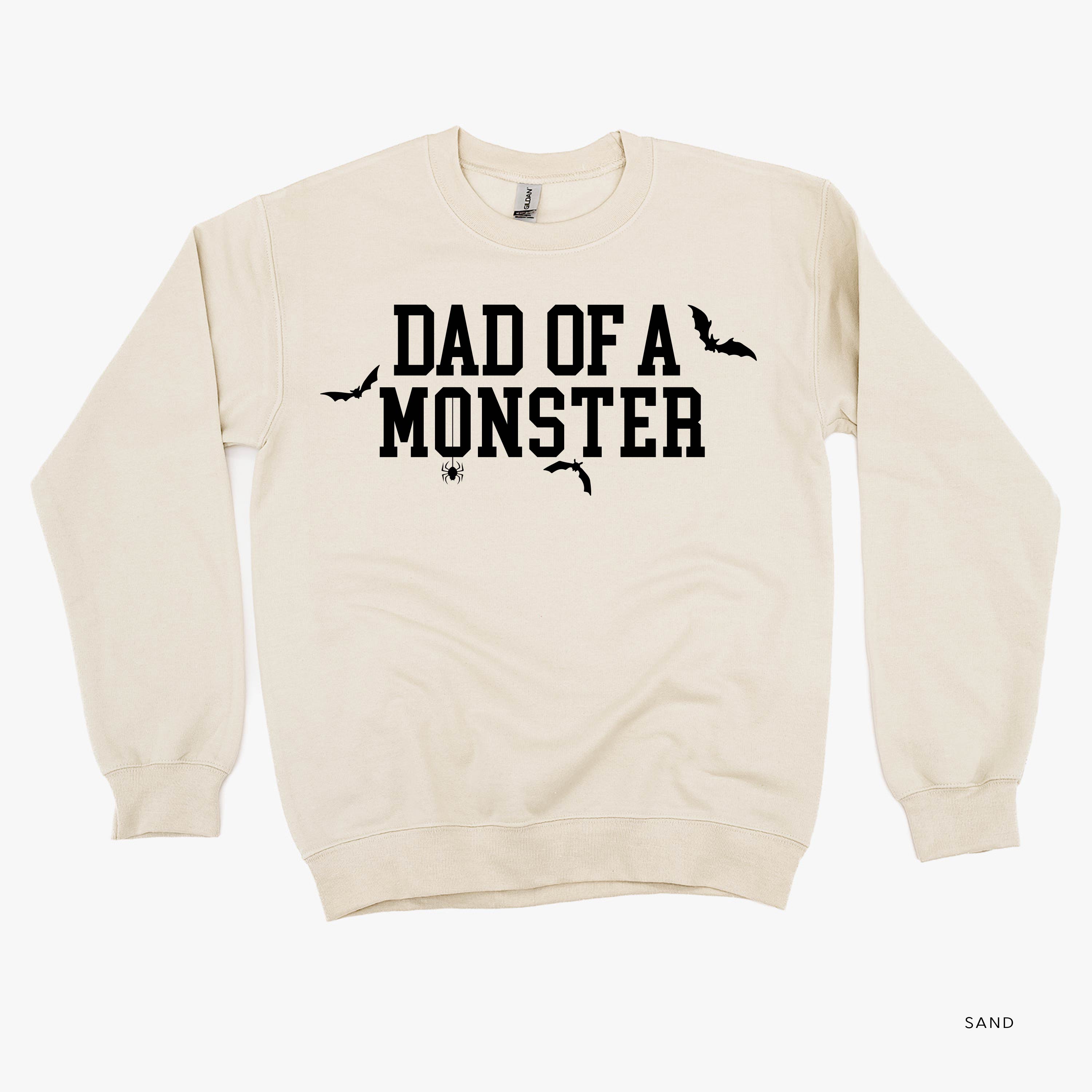 Dad of a Monster - Basic Fleece Crewneck Little Mama Shirt Shop LLC