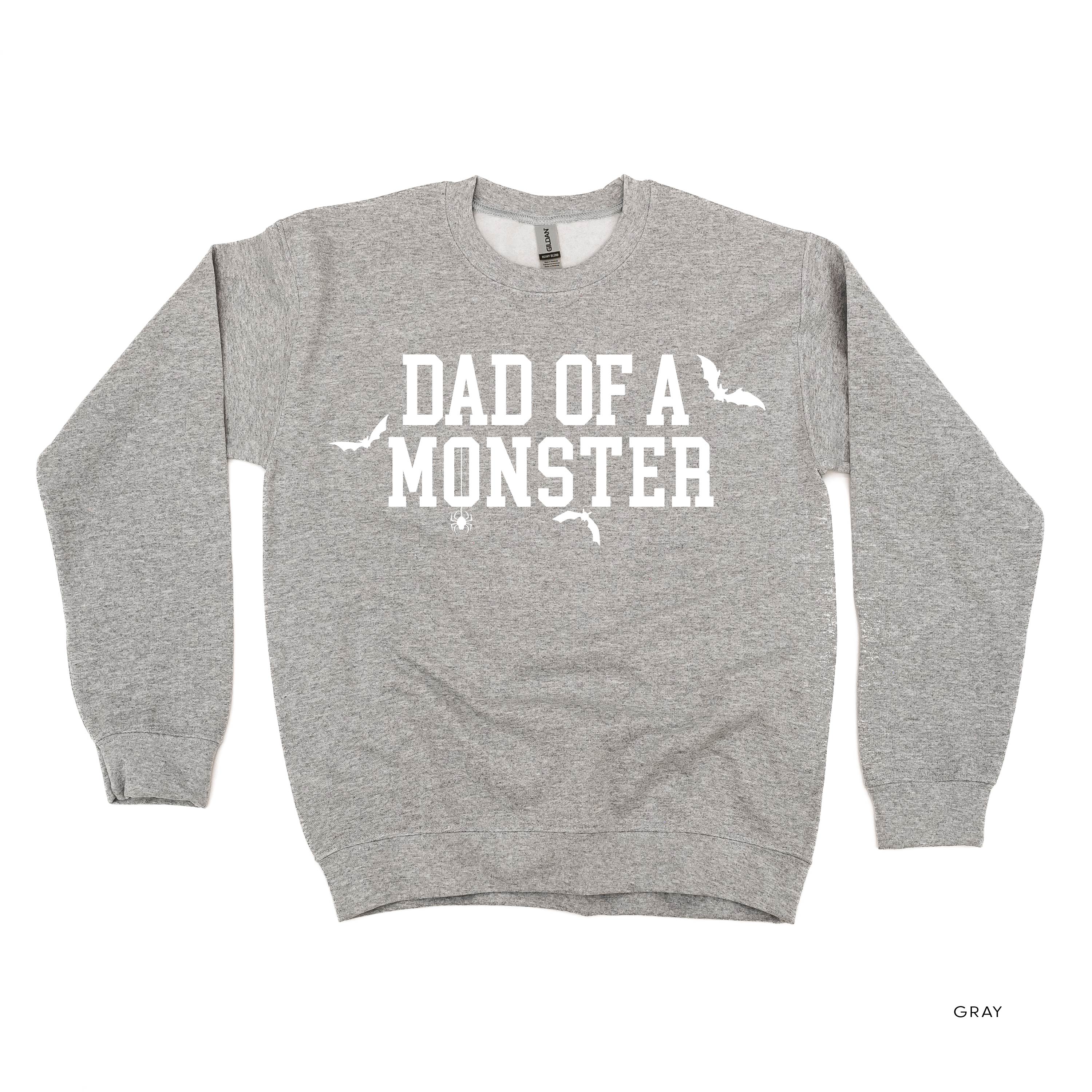 Dad of a Monster - Basic Fleece Crewneck Little Mama Shirt Shop LLC