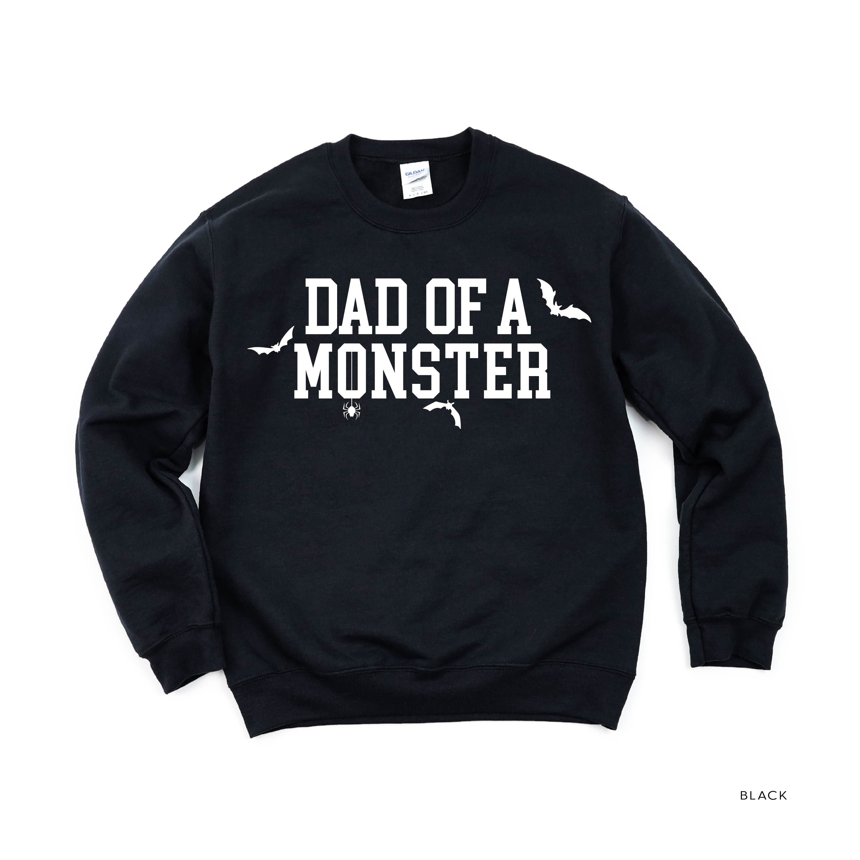 Dad of a Monster - Basic Fleece Crewneck Little Mama Shirt Shop LLC