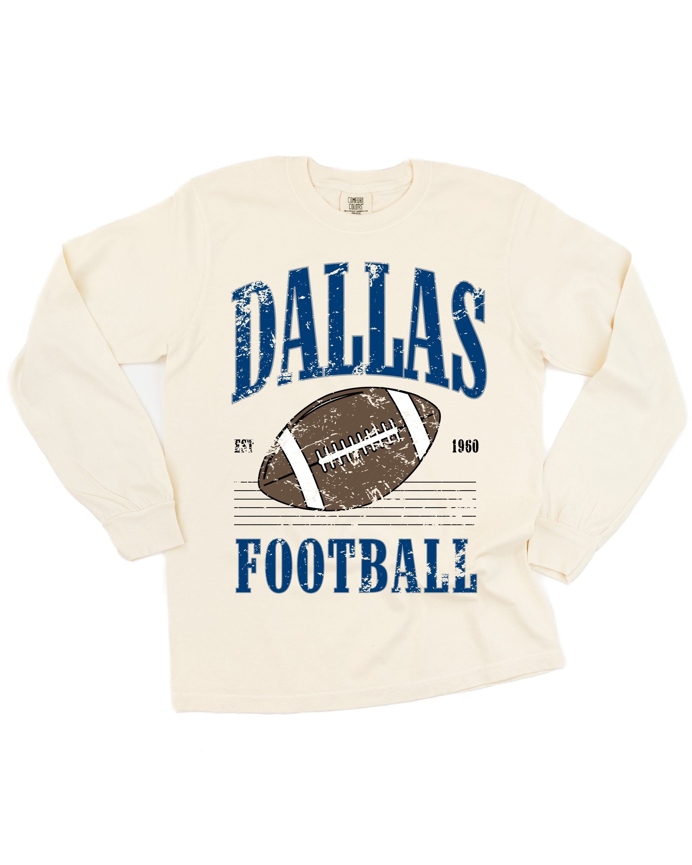 Touchdown Tees - LONG SLEEVE Comfort Colors Tee Little Mama Shirt Shop