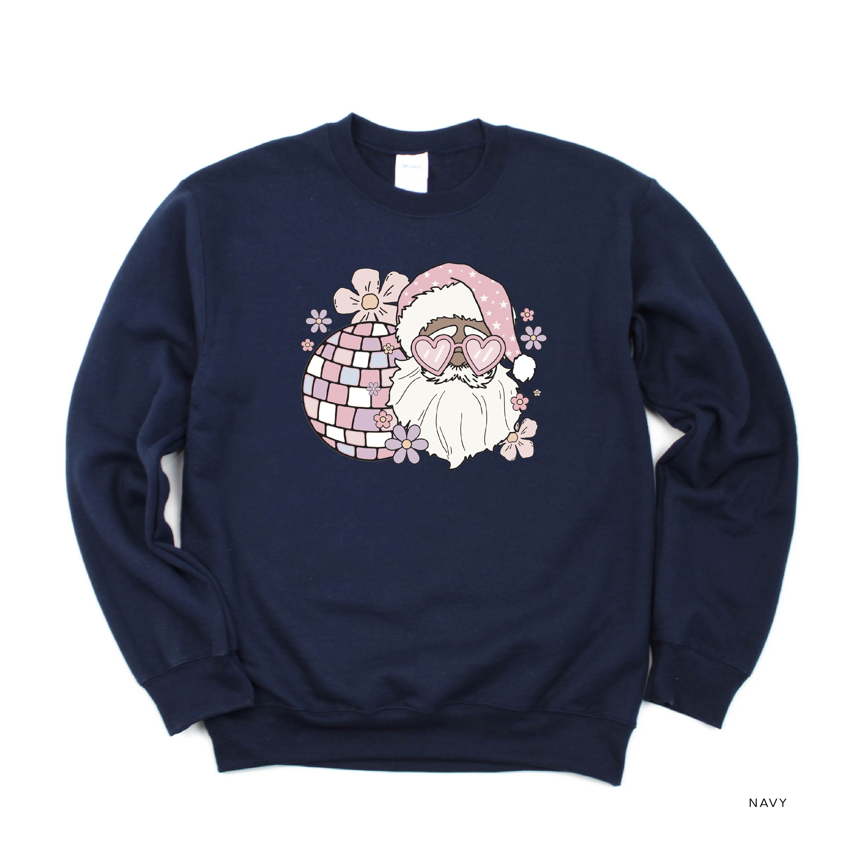 Disco Santa - BASIC Fleece Little Mama Shirt Shop LLC