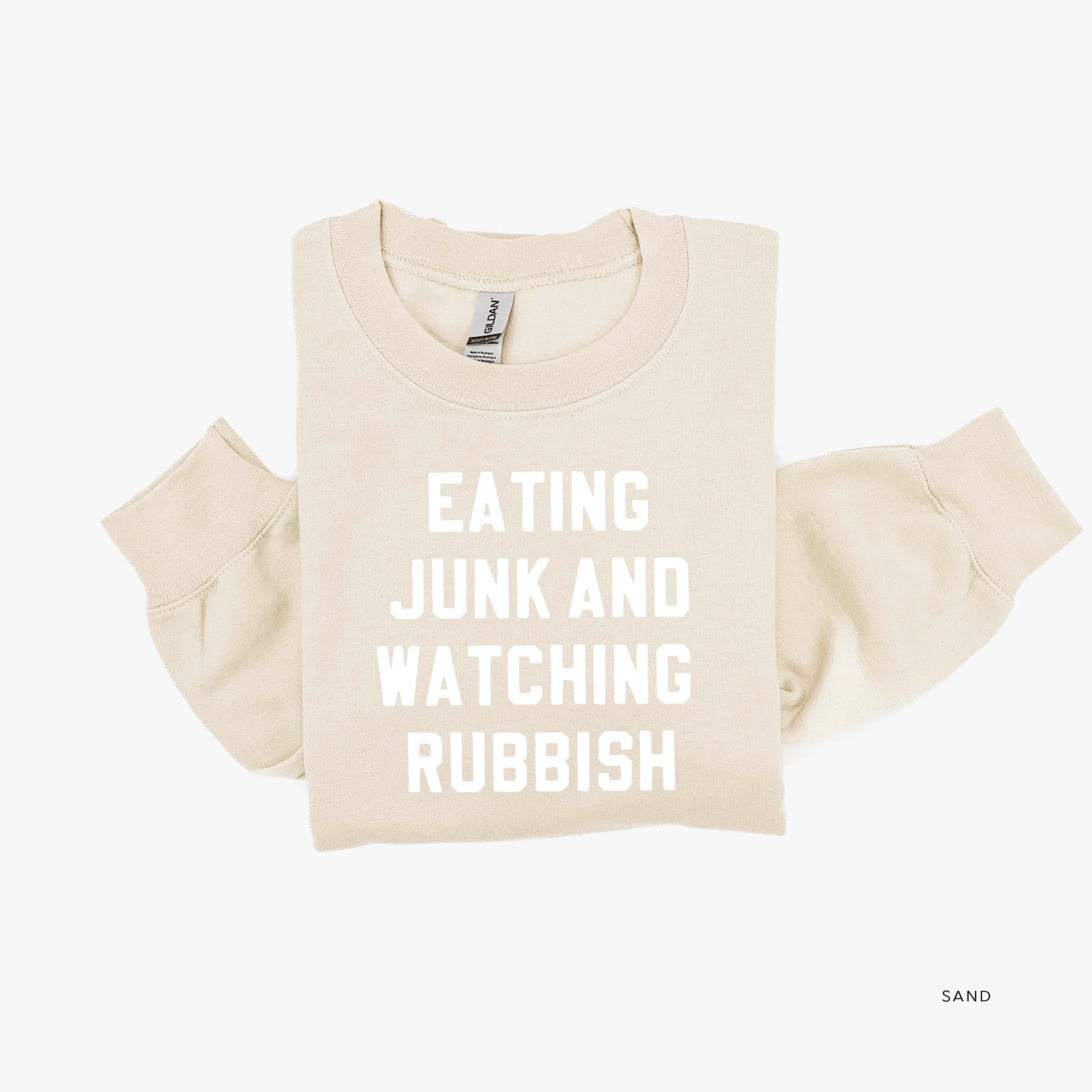 Eating Junk And Watching Rubbish - BASIC Fleece Little Mama Shirt Shop LLC
