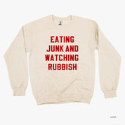 Eating Junk And Watching Rubbish - BASIC Fleece Little Mama Shirt Shop LLC