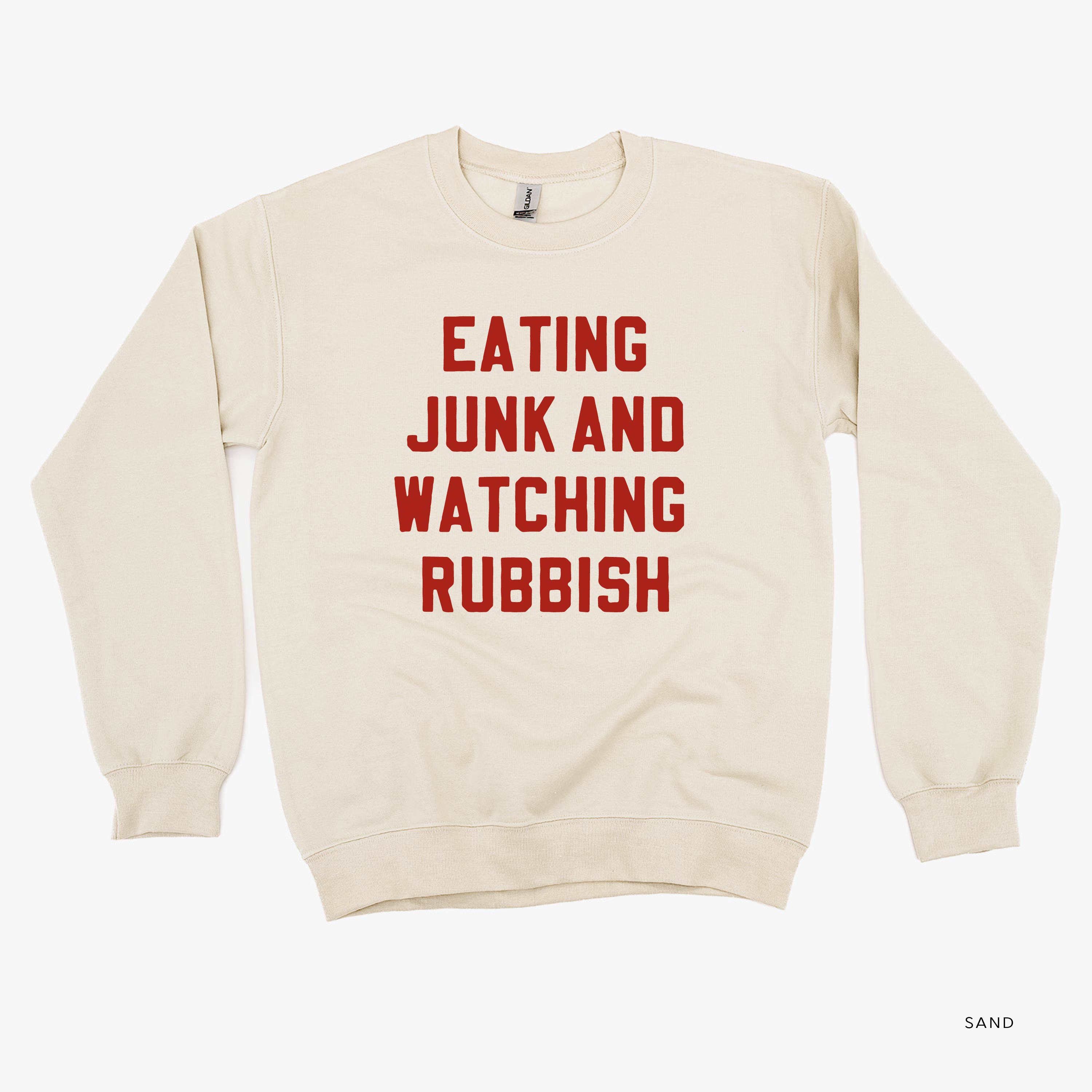 Eating Junk And Watching Rubbish - BASIC Fleece Little Mama Shirt Shop LLC