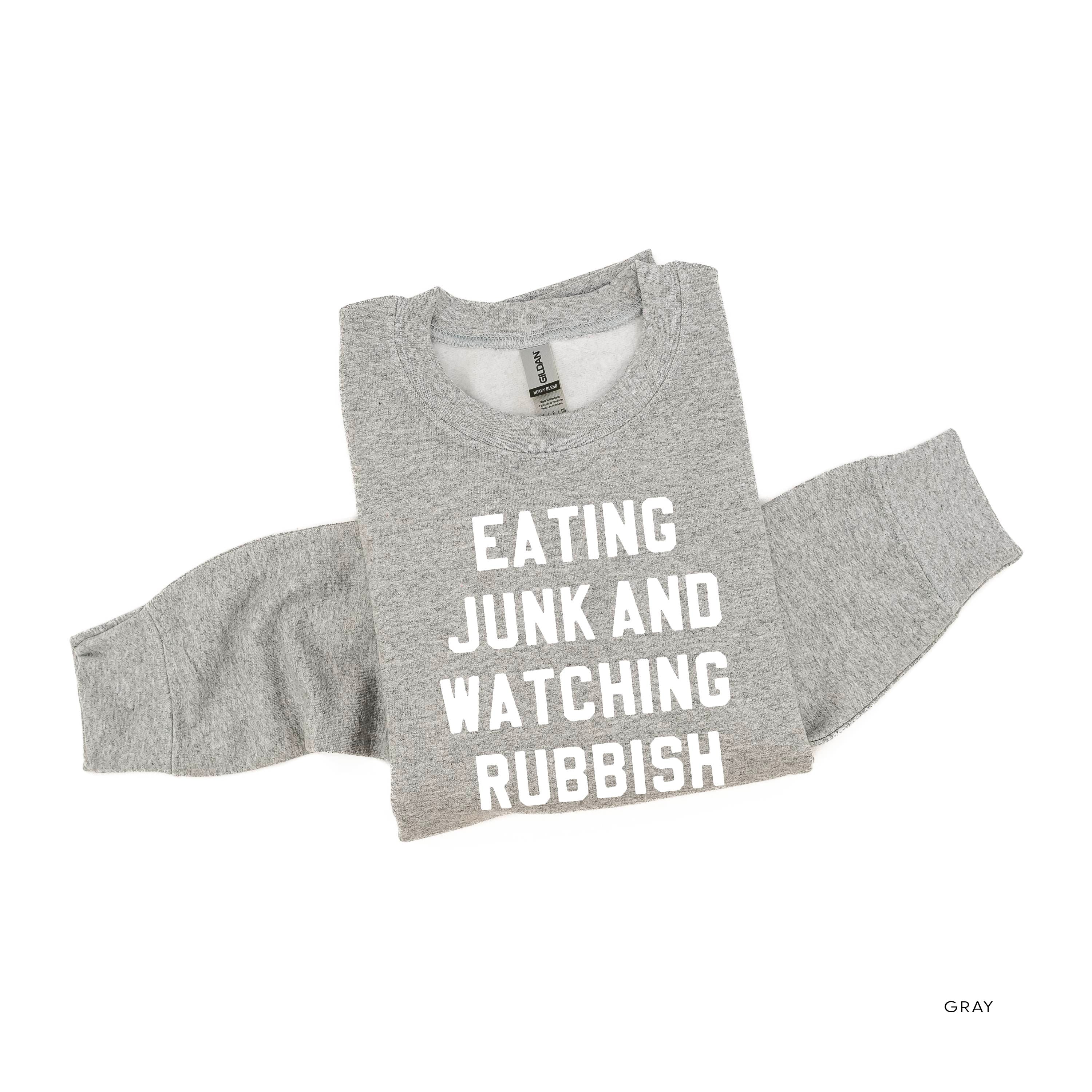 Eating Junk And Watching Rubbish - BASIC Fleece Little Mama Shirt Shop LLC