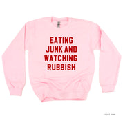 Eating Junk And Watching Rubbish - BASIC Fleece Little Mama Shirt Shop LLC