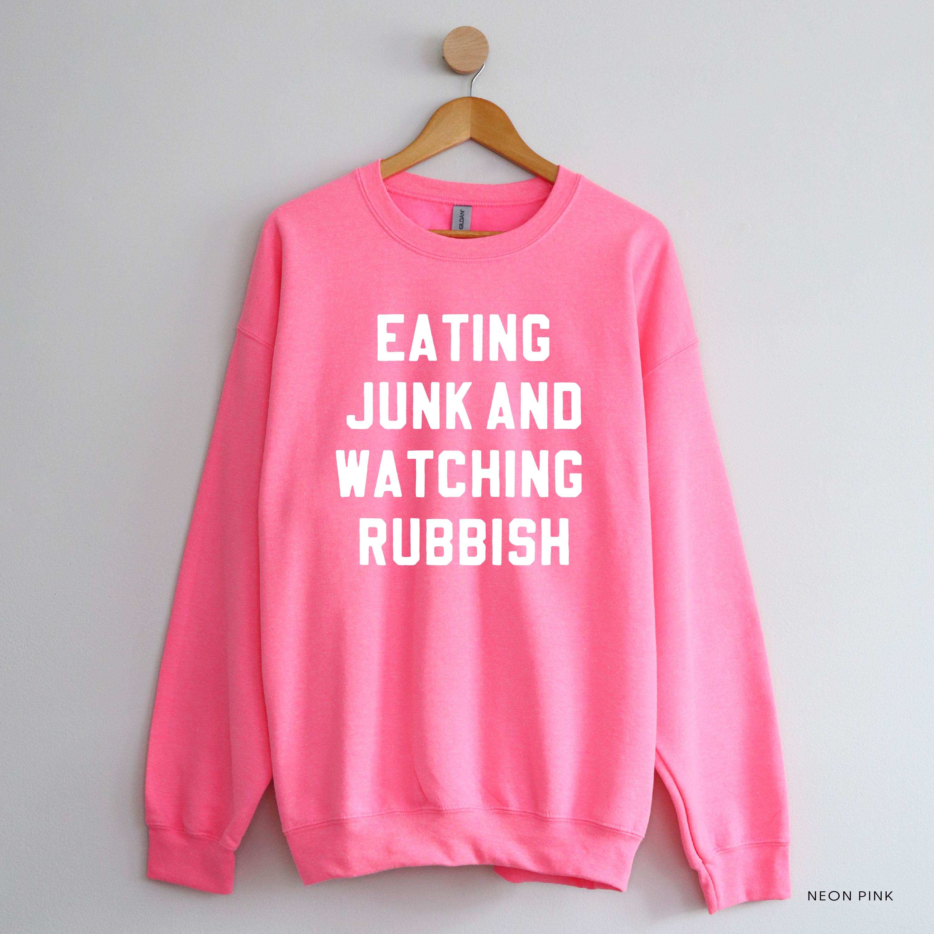 Eating Junk And Watching Rubbish - BASIC Fleece Little Mama Shirt Shop LLC