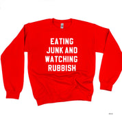 Eating Junk And Watching Rubbish - BASIC Fleece Little Mama Shirt Shop LLC