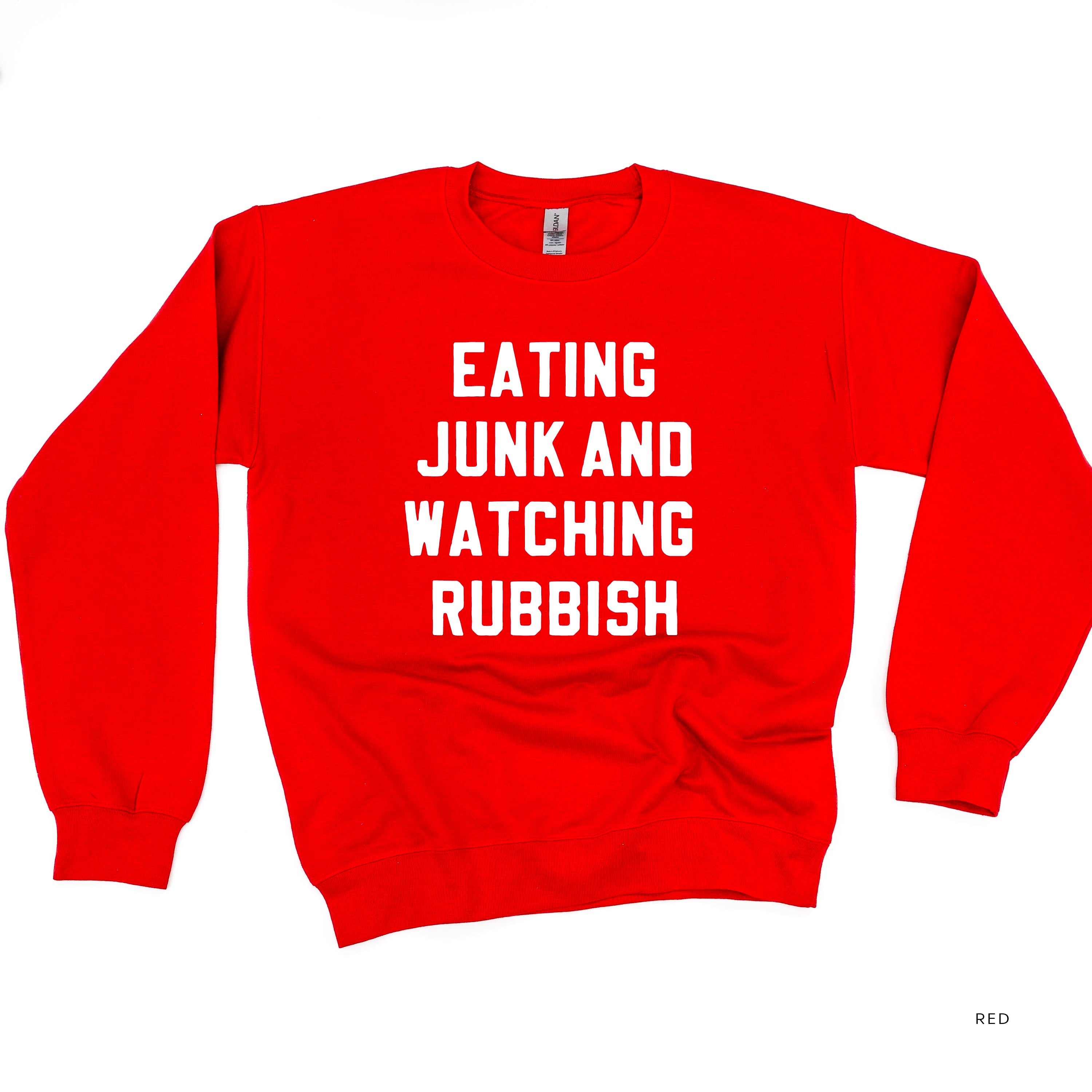 Eating Junk And Watching Rubbish - BASIC Fleece Little Mama Shirt Shop LLC