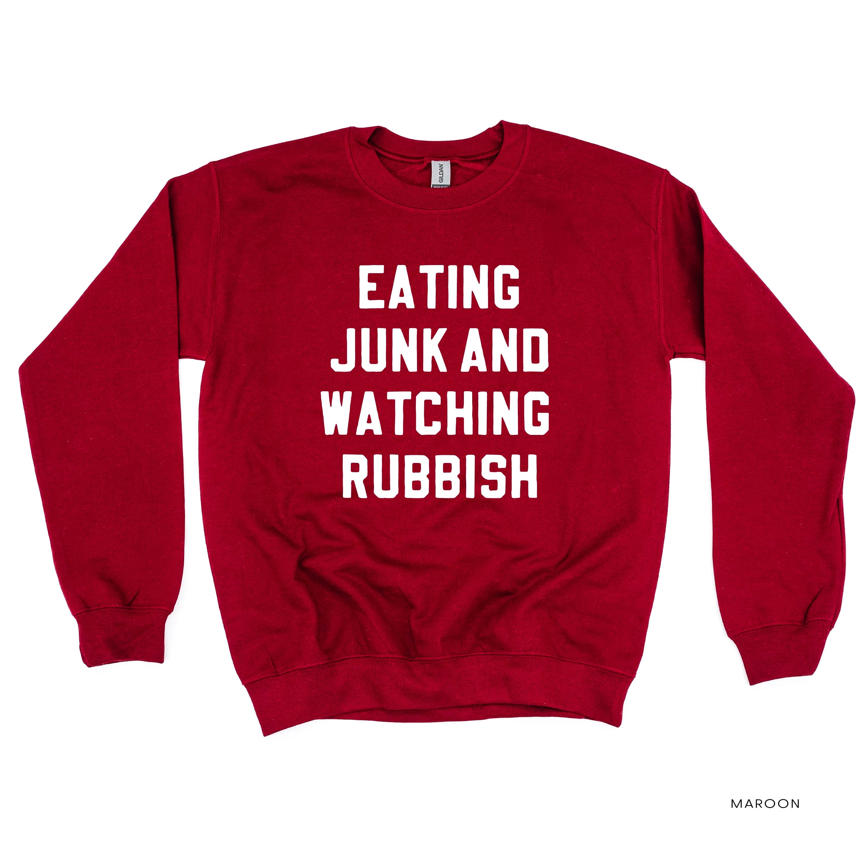 Eating Junk And Watching Rubbish - BASIC Fleece Little Mama Shirt Shop LLC