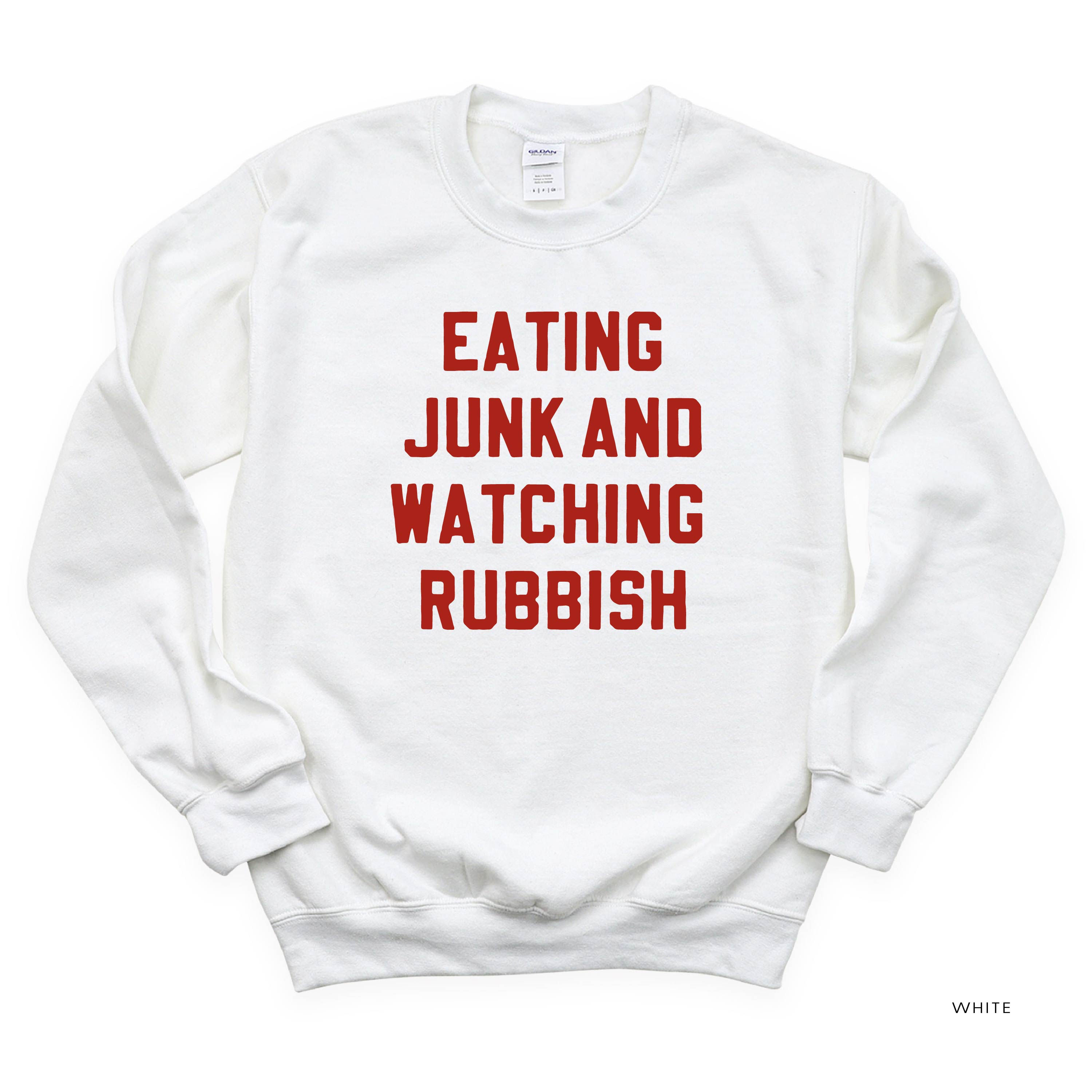 Eating Junk And Watching Rubbish - BASIC Fleece Little Mama Shirt Shop LLC