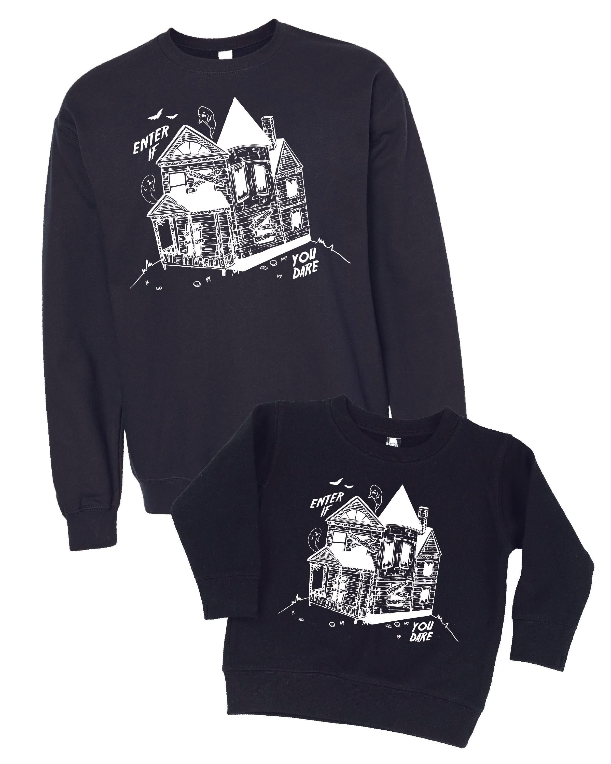 Enter If You Dare - Set of 2 Black BASIC Fleece Sweaters Little Mama Shirt Shop