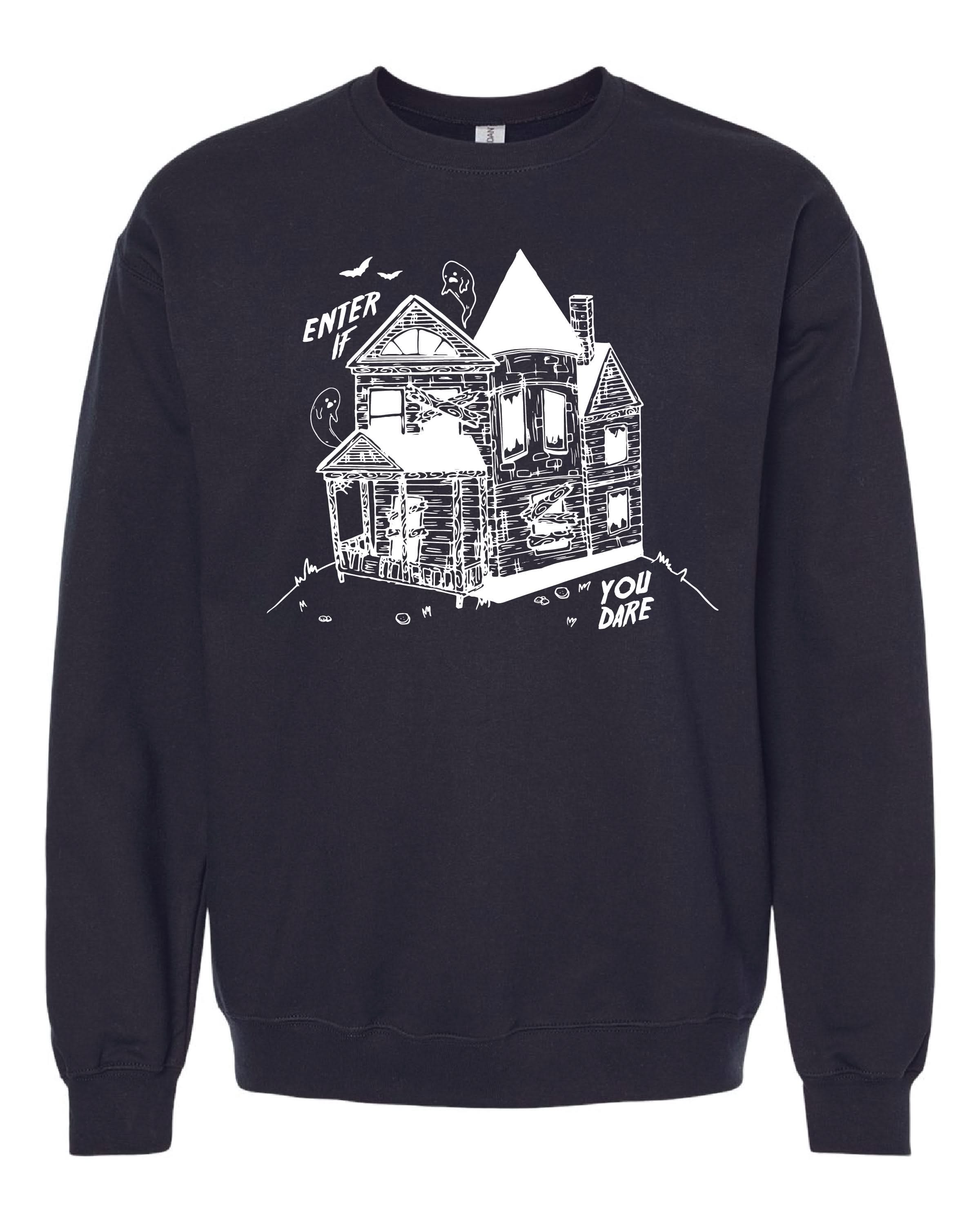 Enter If You Dare - Black Basic Fleece Little Mama Shirt Shop LLC