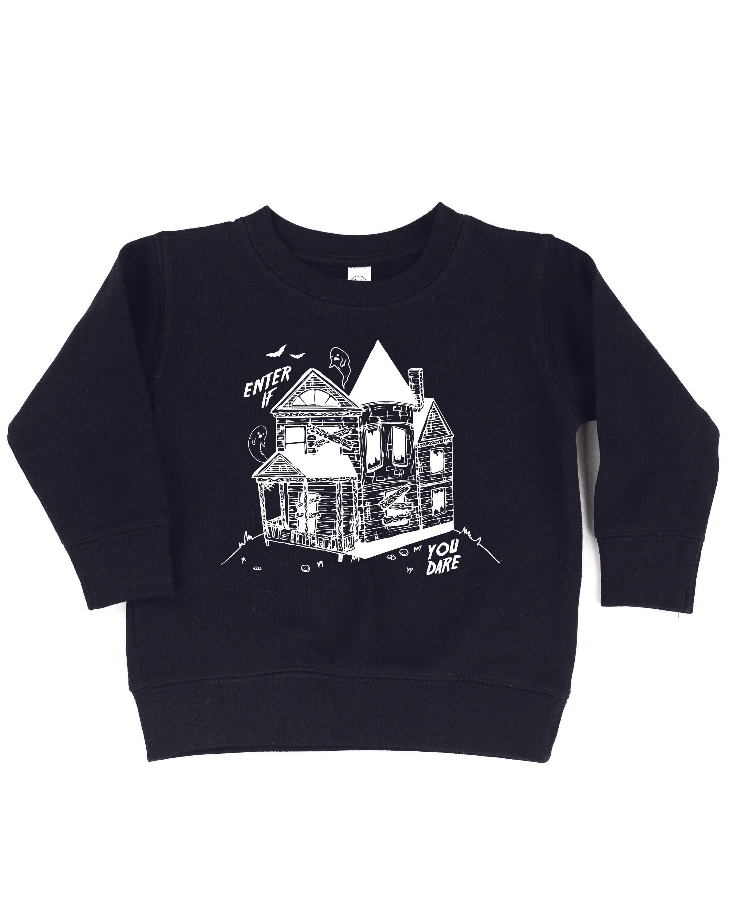 Enter If You Dare - Black Child Sweater Little Mama Shirt Shop