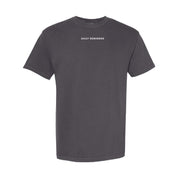 Pepper comfort colors tee with 'daily reminder' printed on front, seen on flat lay - Little Mama Shirt Shop