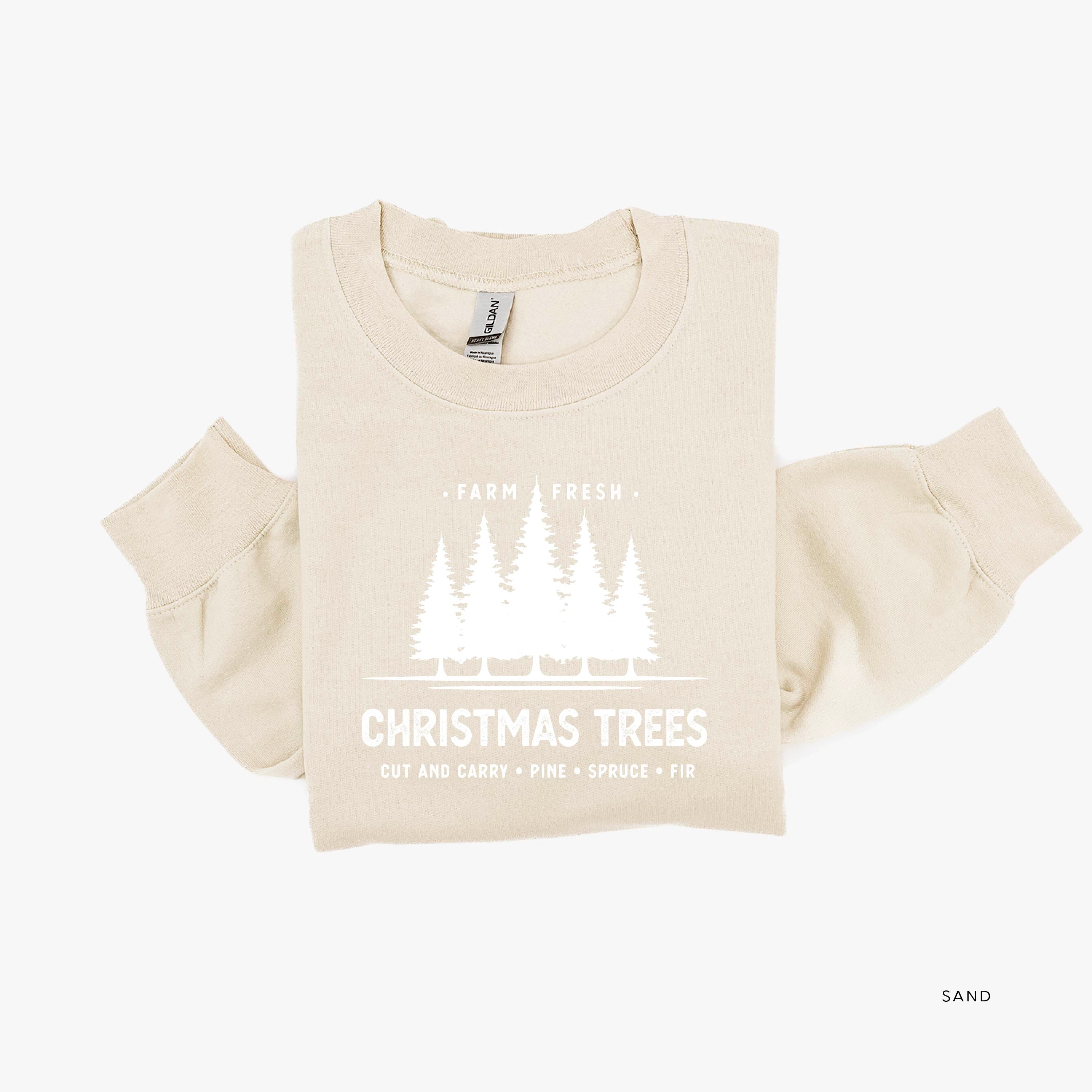 Farm Fresh Christmas Trees - BASIC Fleece Little Mama Shirt Shop LLC