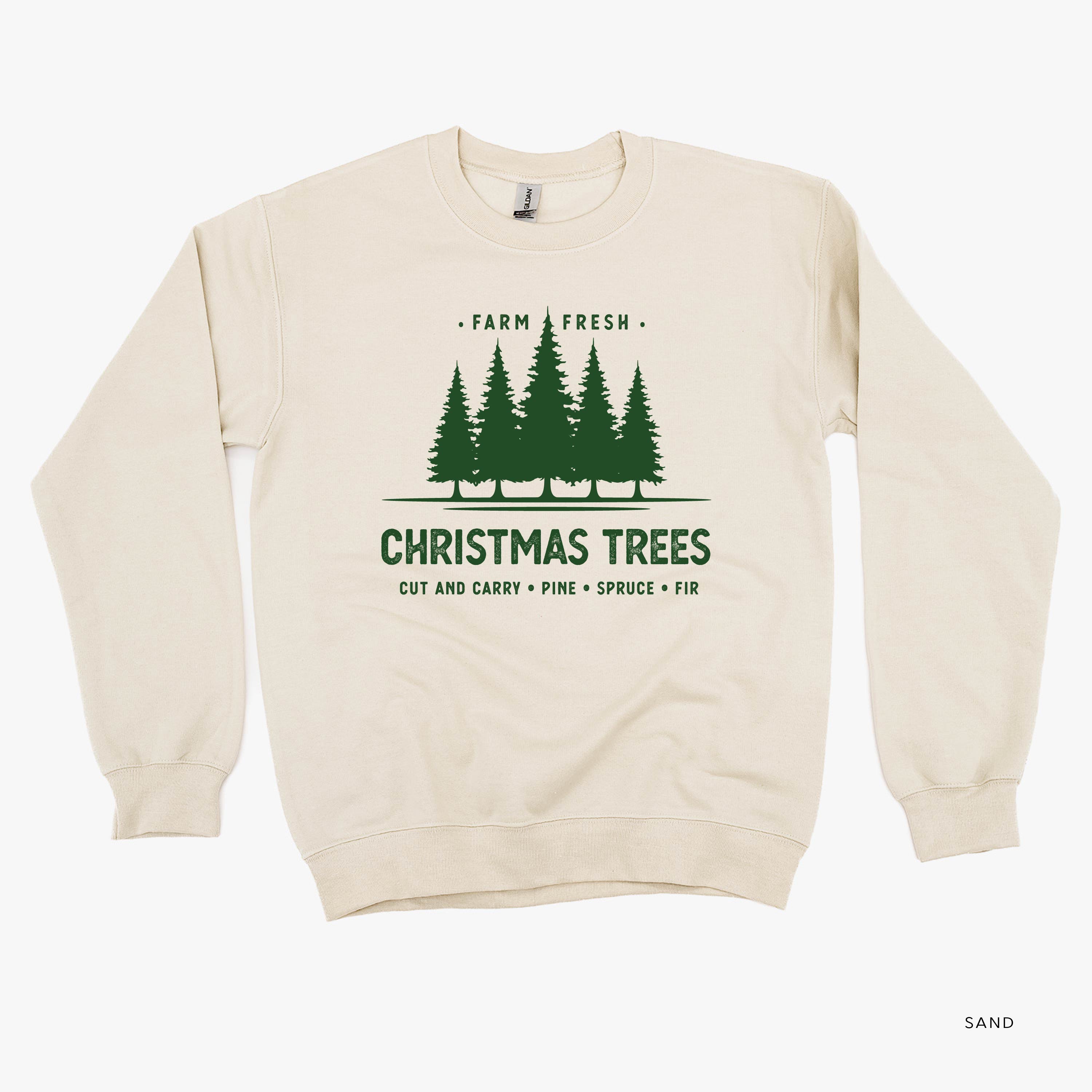 Farm Fresh Christmas Trees - BASIC Fleece Little Mama Shirt Shop LLC