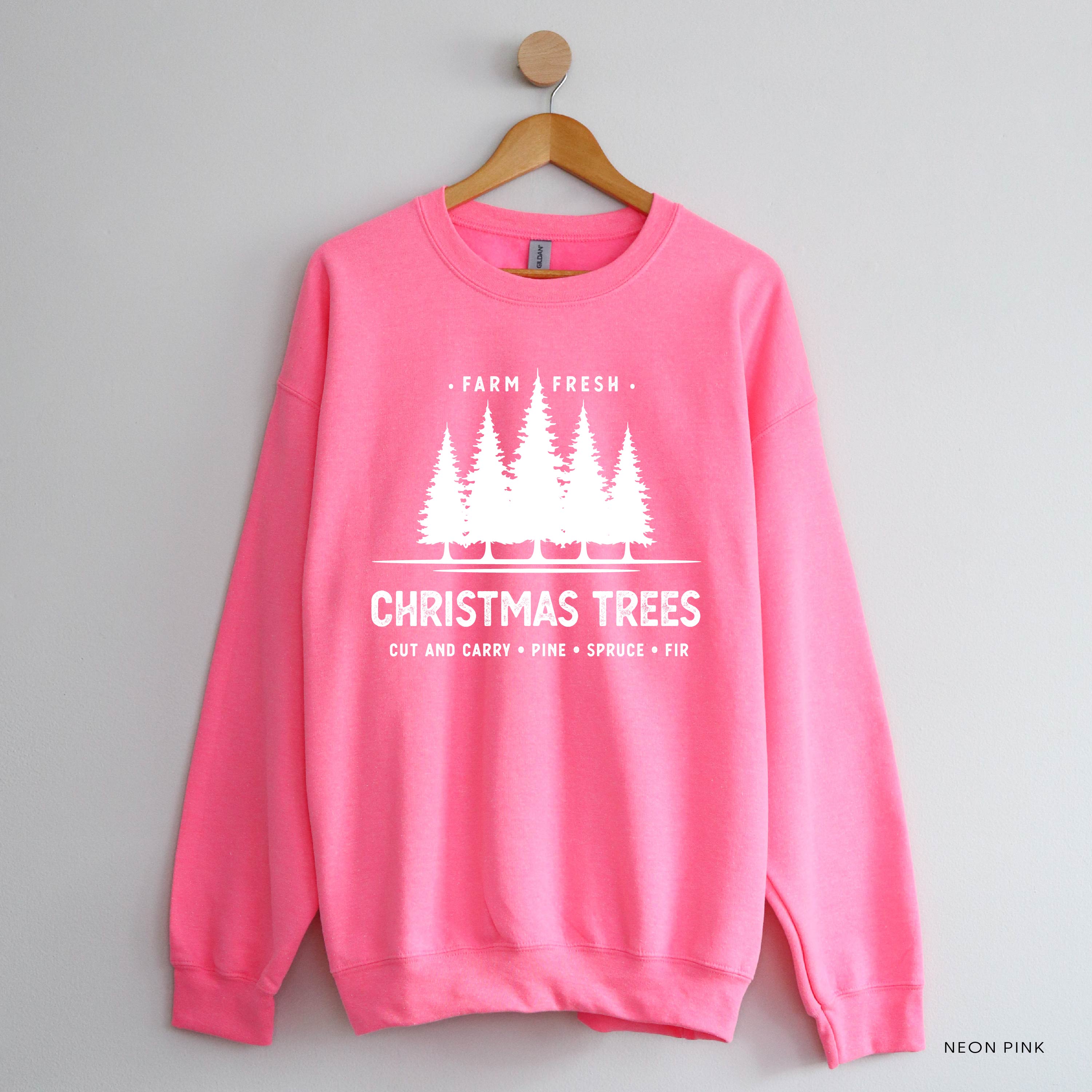 Farm Fresh Christmas Trees - BASIC Fleece Little Mama Shirt Shop LLC