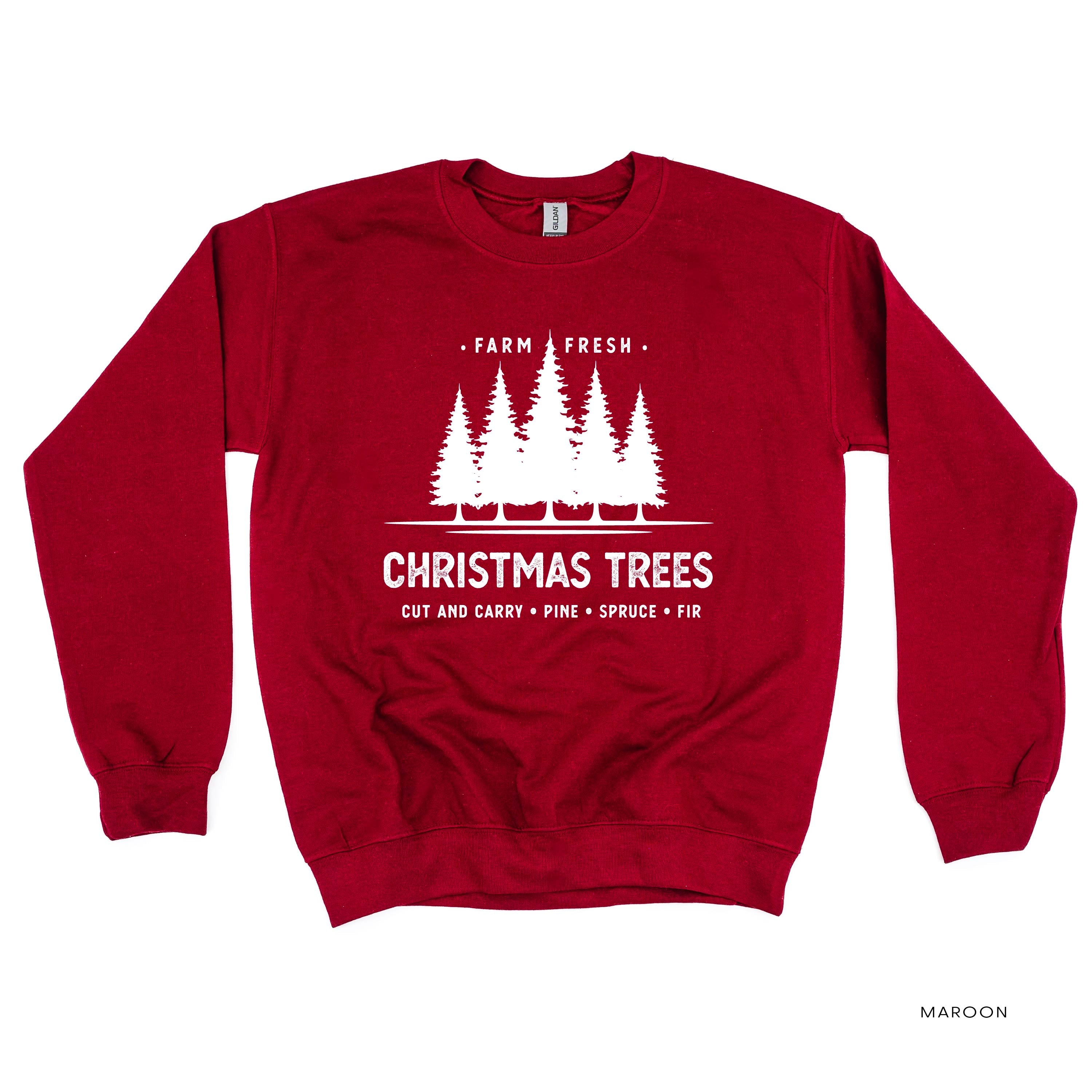 Farm Fresh Christmas Trees - BASIC Fleece Little Mama Shirt Shop LLC