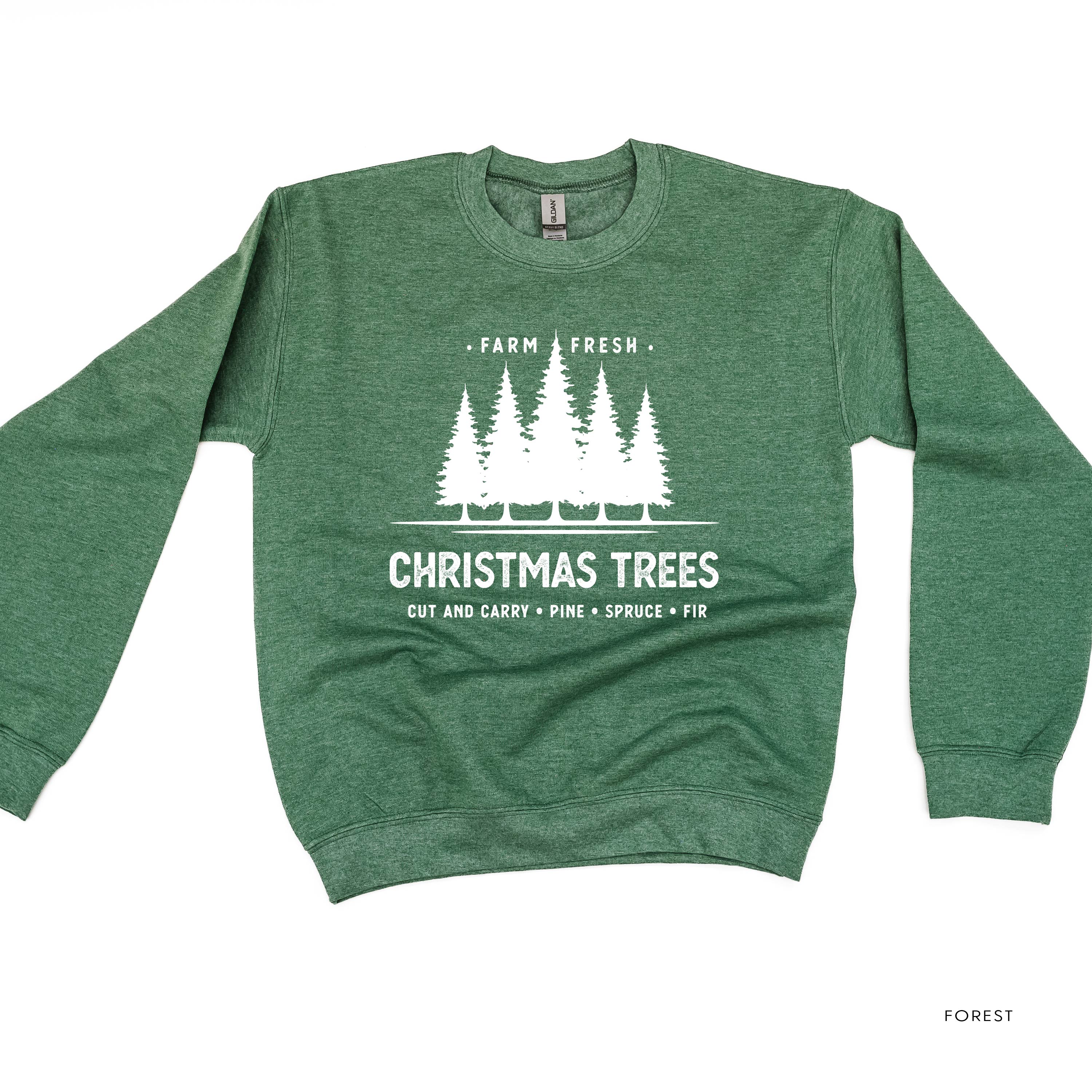 Farm Fresh Christmas Trees - BASIC Fleece Little Mama Shirt Shop LLC