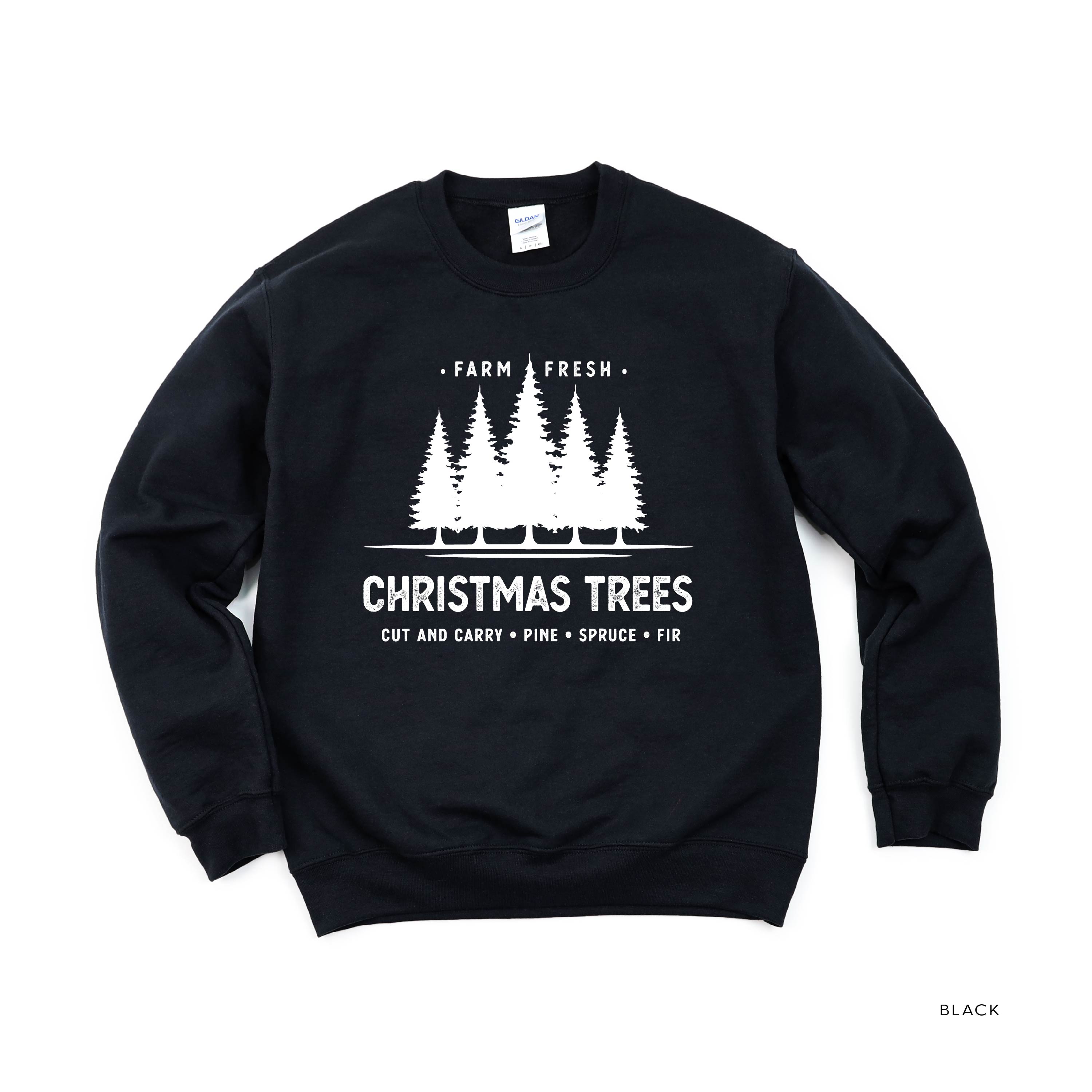 Farm Fresh Christmas Trees - BASIC Fleece Little Mama Shirt Shop LLC