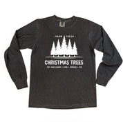 Farm Fresh Christmas Trees - LONG SLEEVE Comfort Colors Tee Little Mama Shirt Shop