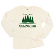 Farm Fresh Christmas Trees - LONG SLEEVE Comfort Colors Tee Little Mama Shirt Shop