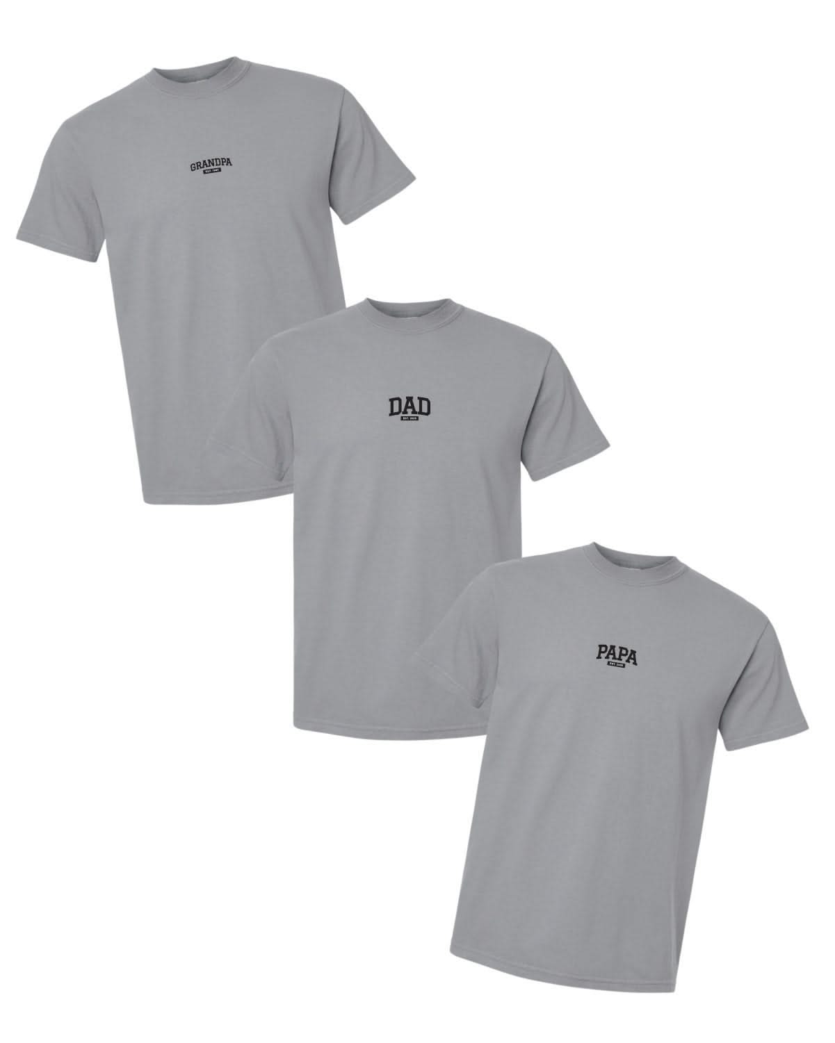 Custom Dad Name and Est. Year Tee  - Comfort Colors Tee | Little Mama Shirt Shop Little Mama Shirt Shop