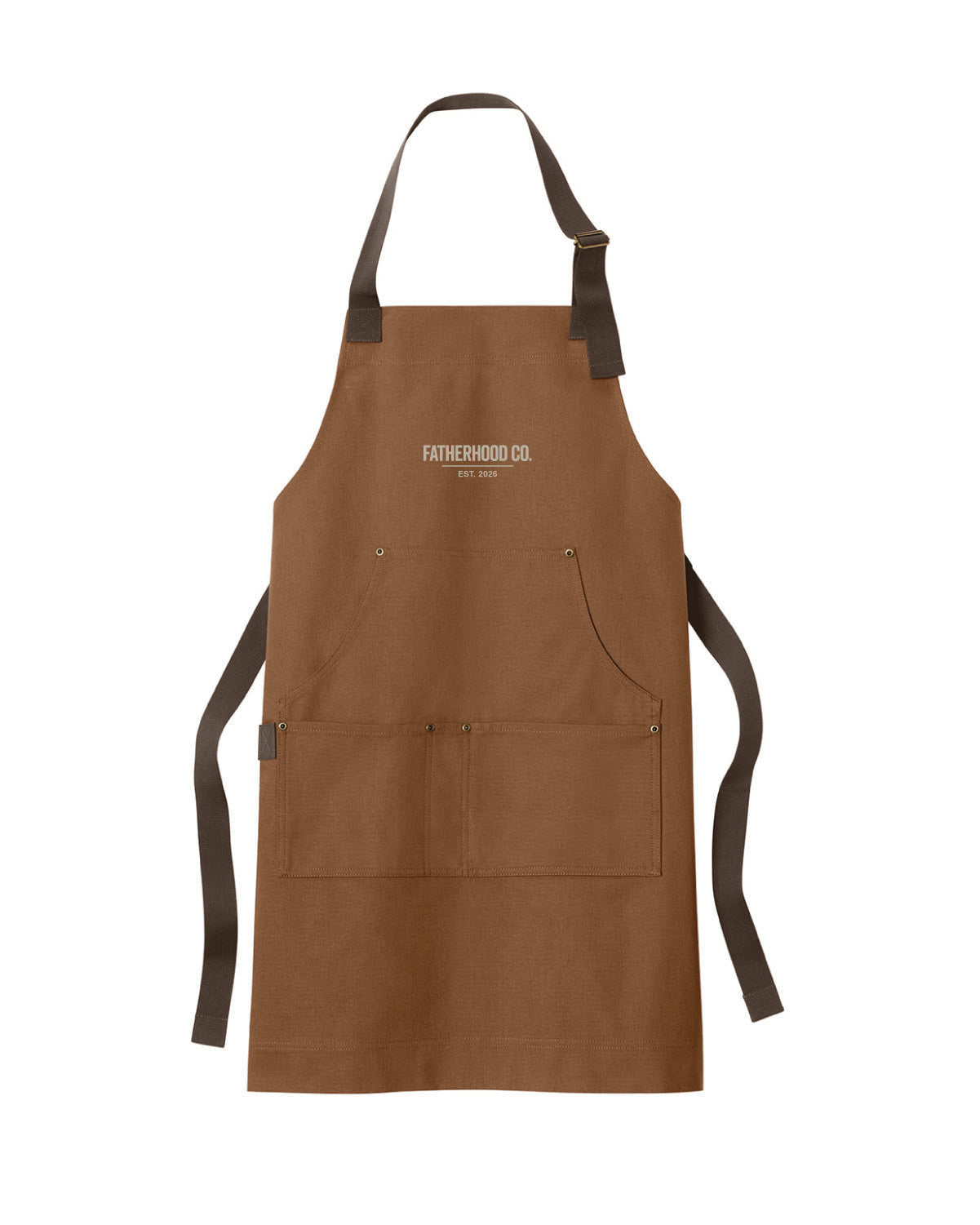 Fatherhood Co. - Personalized Established Year - Port Authority Canvas Two-Pocket Apron | Little Mama Shirt Shop Little Mama Shirt Shop