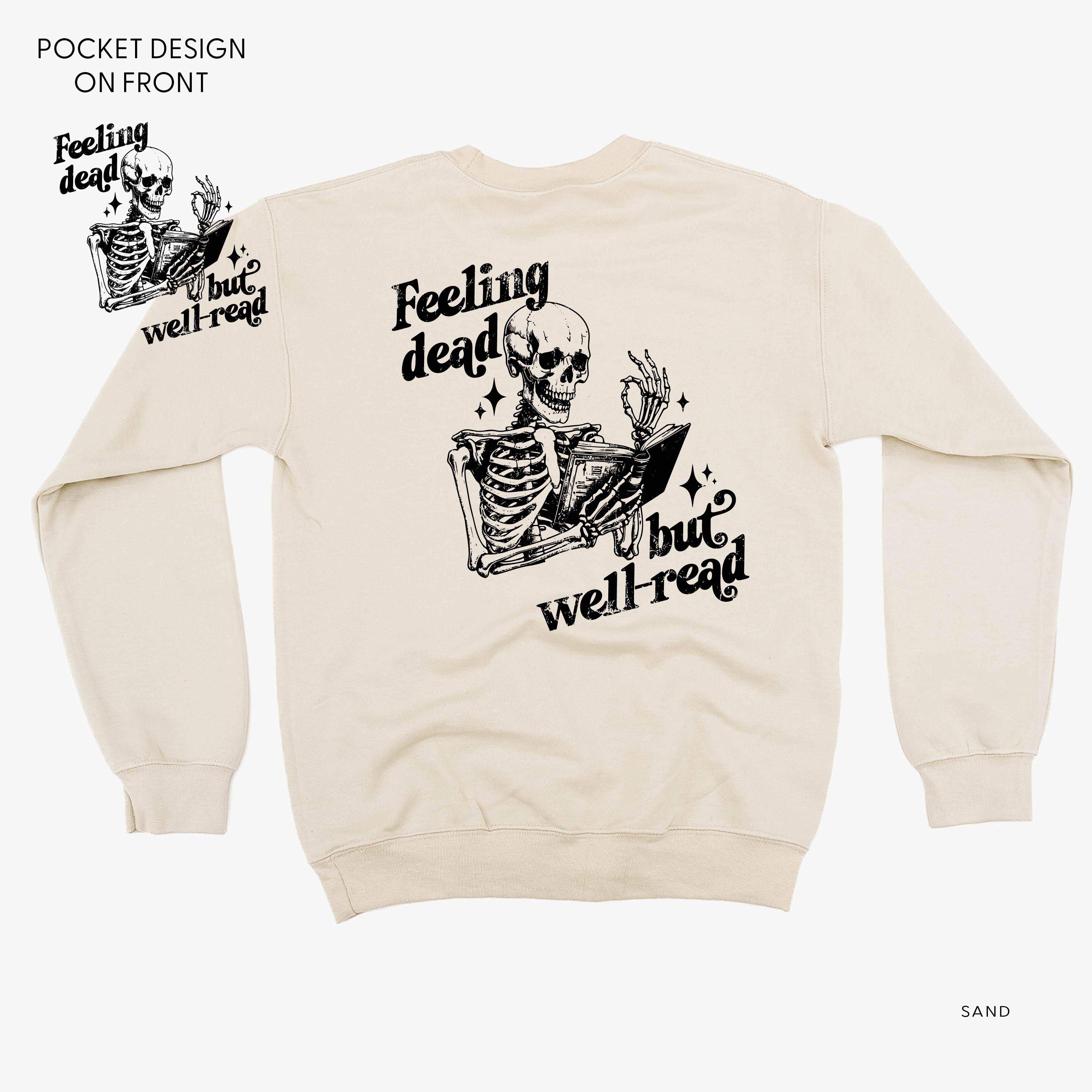 FULL DESIGN on Back - Basic Fleece Crewneck Little Mama Shirt Shop LLC