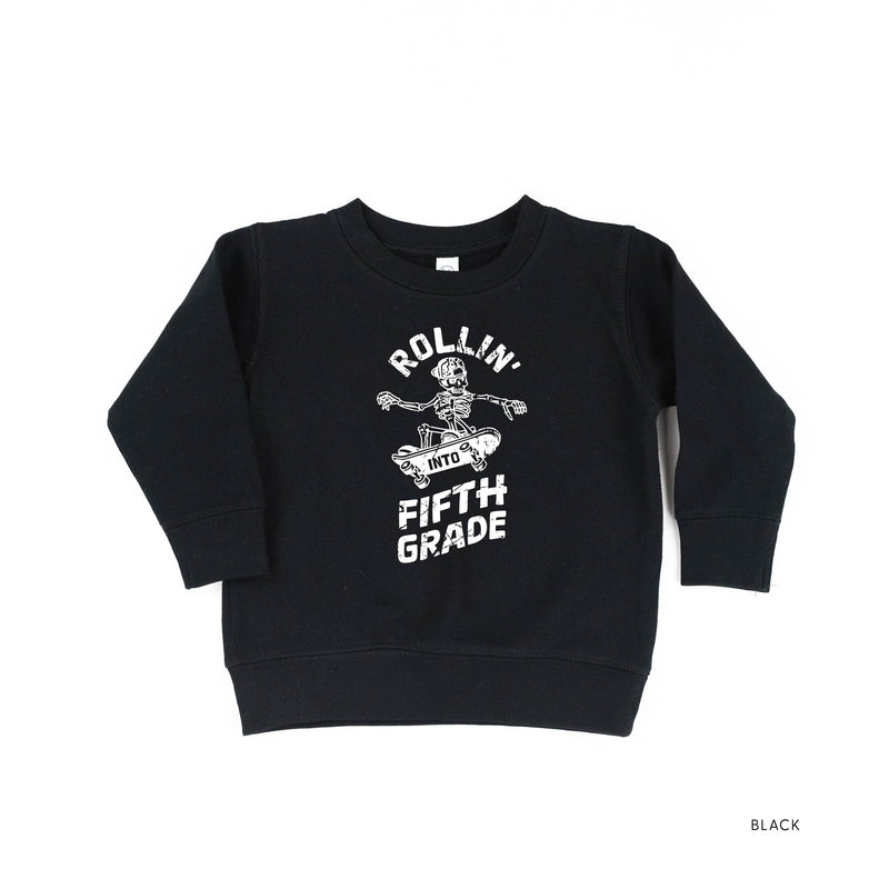 Skateboarding Skelly - Rollin' into Fifth Grade - Child Sweater