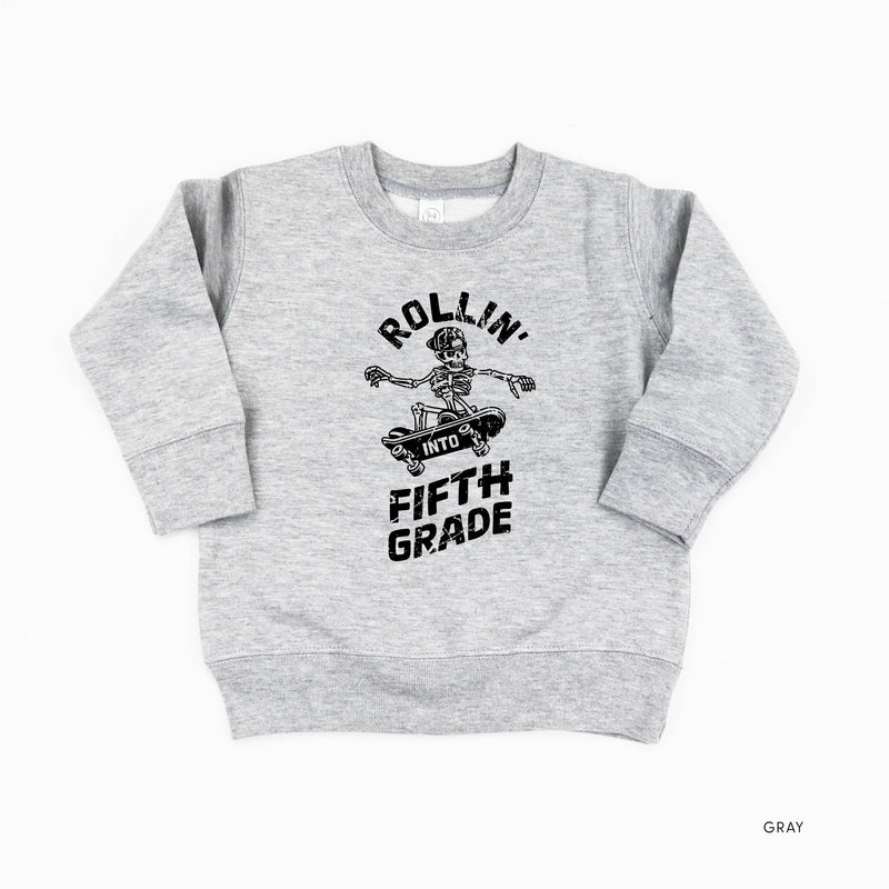 Skateboarding Skelly - Rollin' into Fifth Grade - Child Sweater