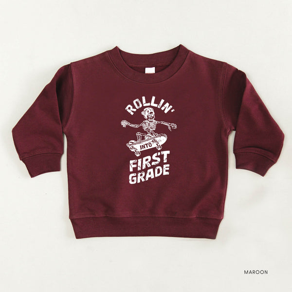 Skateboarding Skelly - Rollin' into First Grade - Child Sweater