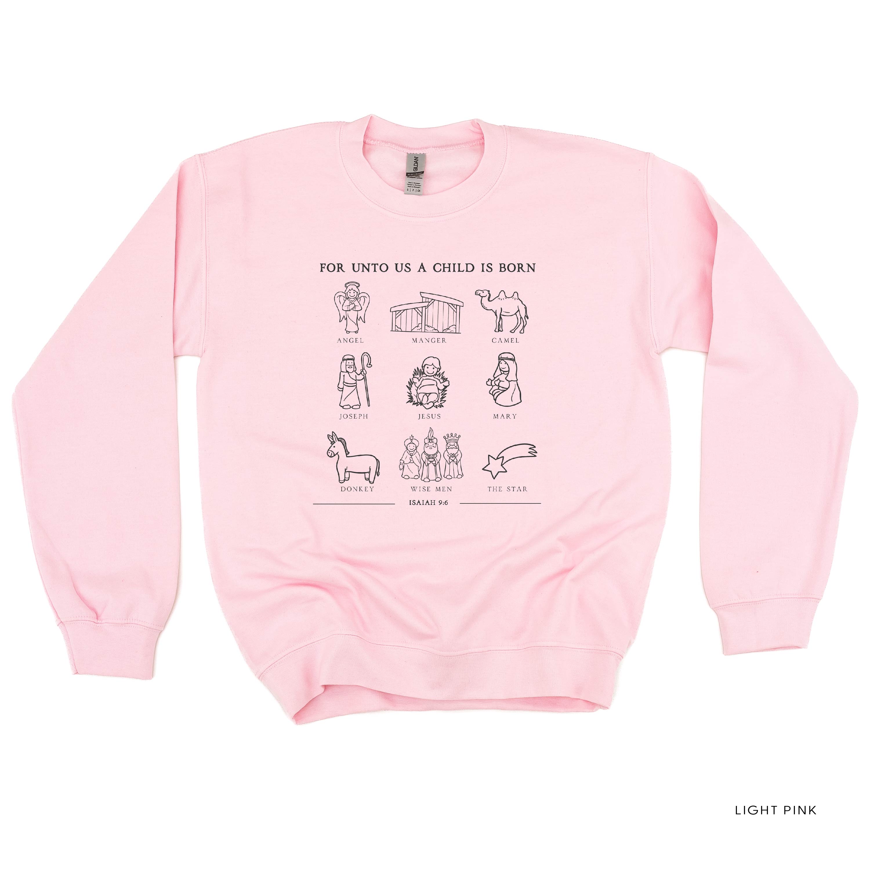 For Unto Us A Child Is Born - BASIC Fleece Little Mama Shirt Shop LLC