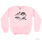 Four Dinosaur Skeletons - Basic Fleece Crewneck Little Mama Shirt Shop LLC