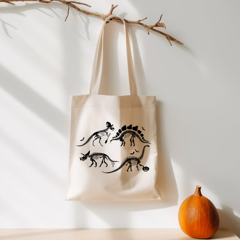 Trick or Treat Tote - Four Dinosaur Skeletons