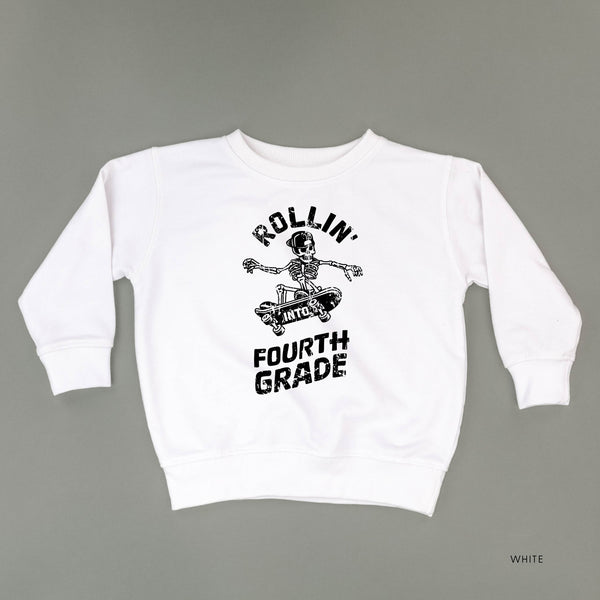Skateboarding Skelly - Rollin' into Fourth Grade - Child Sweater