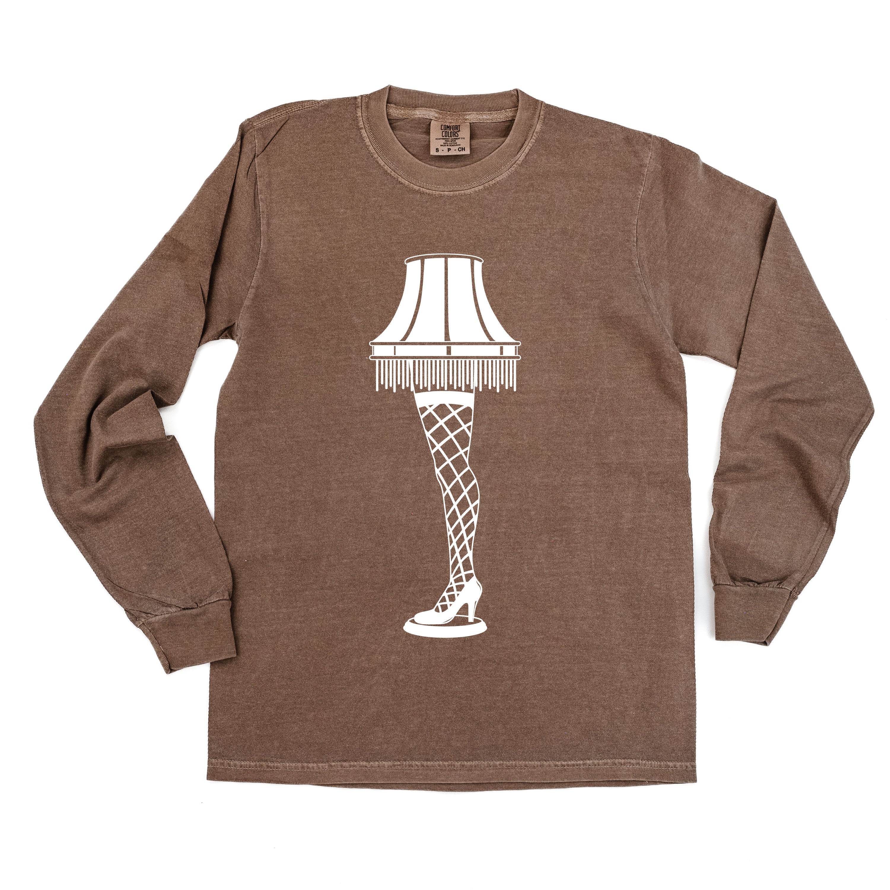 Leg Lamp - FRAGILE (f&b) - LONG SLEEVE Comfort Colors Tee Little Mama Shirt Shop