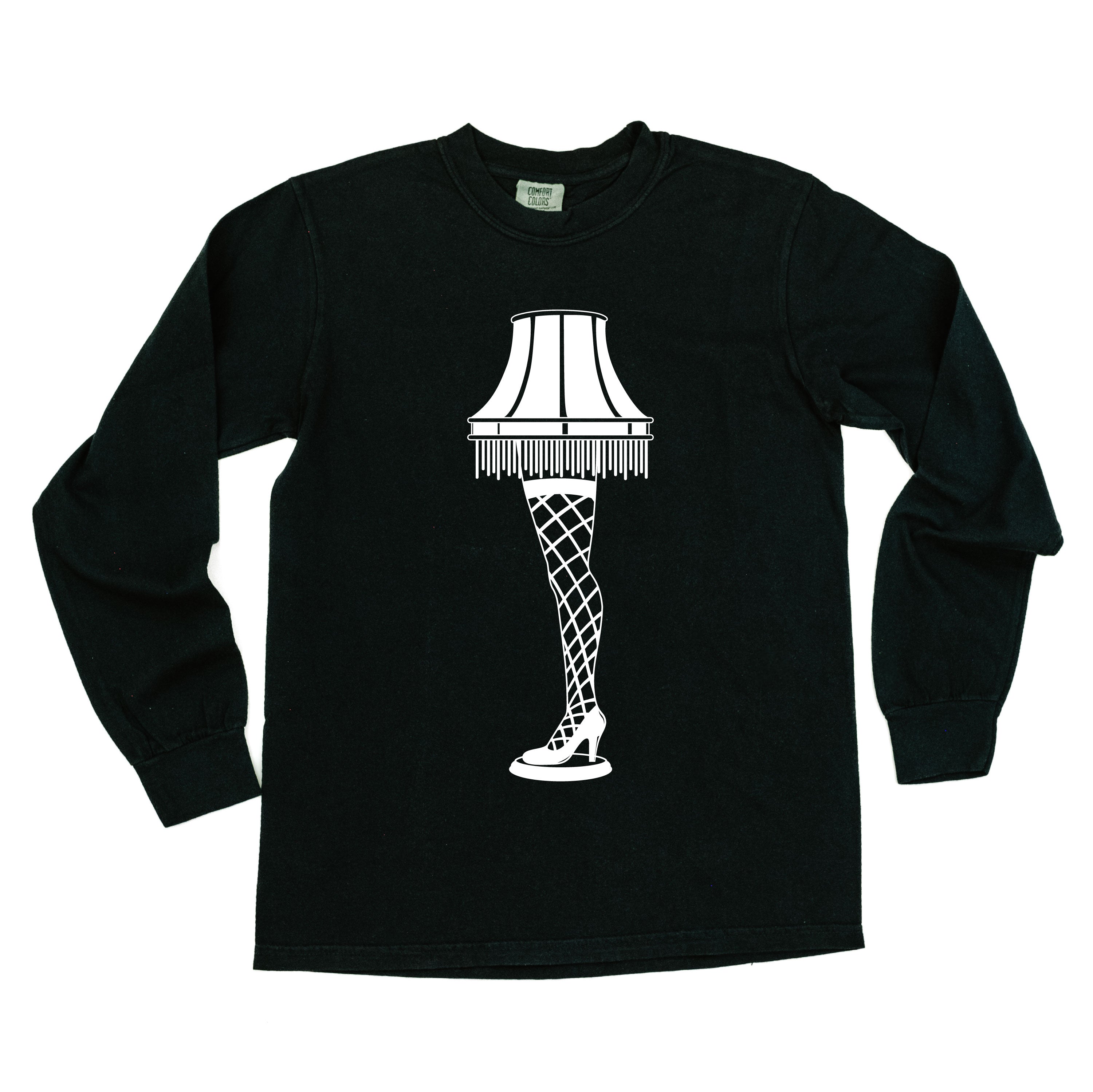 Leg Lamp - FRAGILE (f&b) - LONG SLEEVE Comfort Colors Tee Little Mama Shirt Shop
