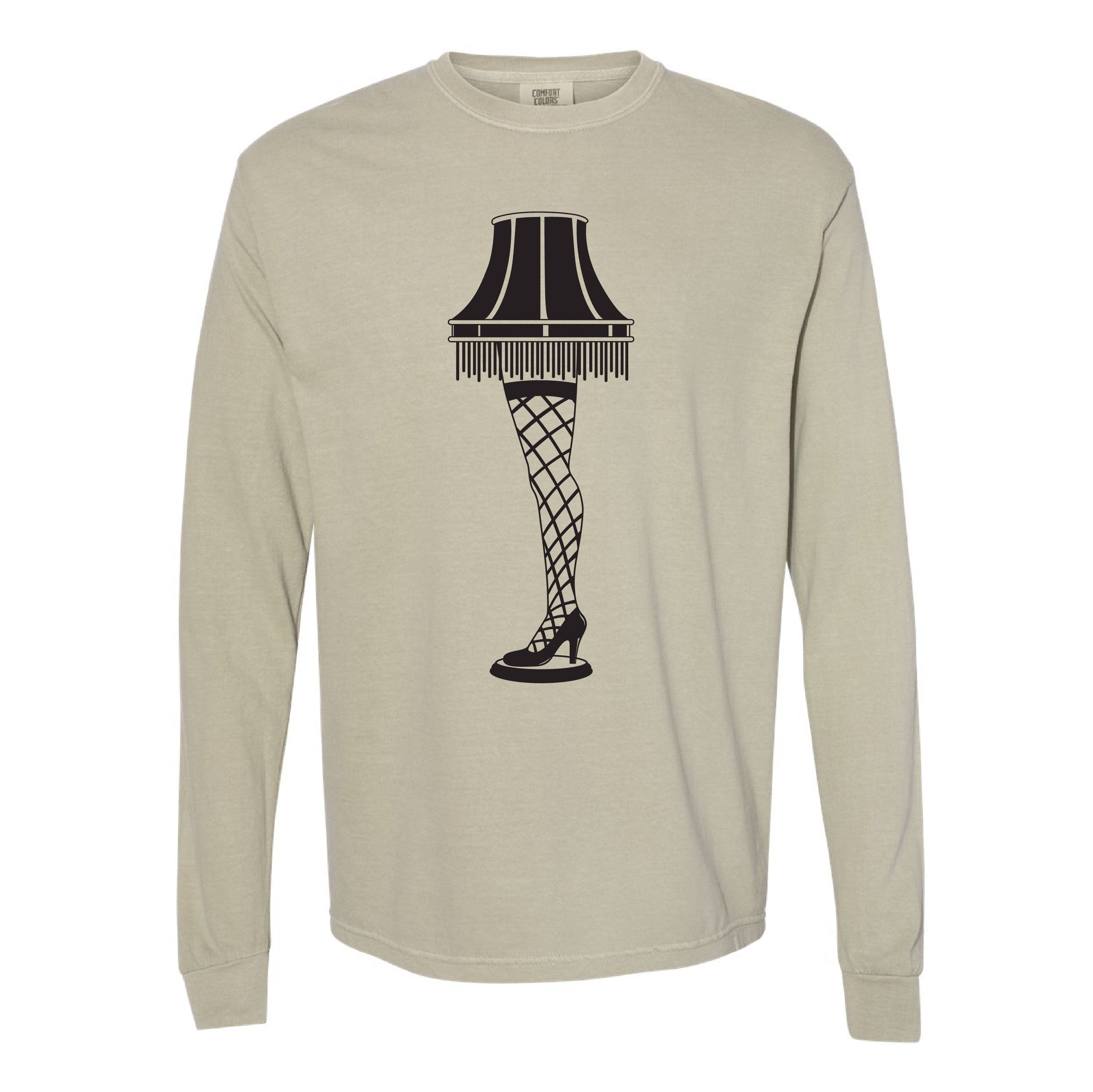 Leg Lamp - FRAGILE (f&b) - LONG SLEEVE Comfort Colors Tee Little Mama Shirt Shop