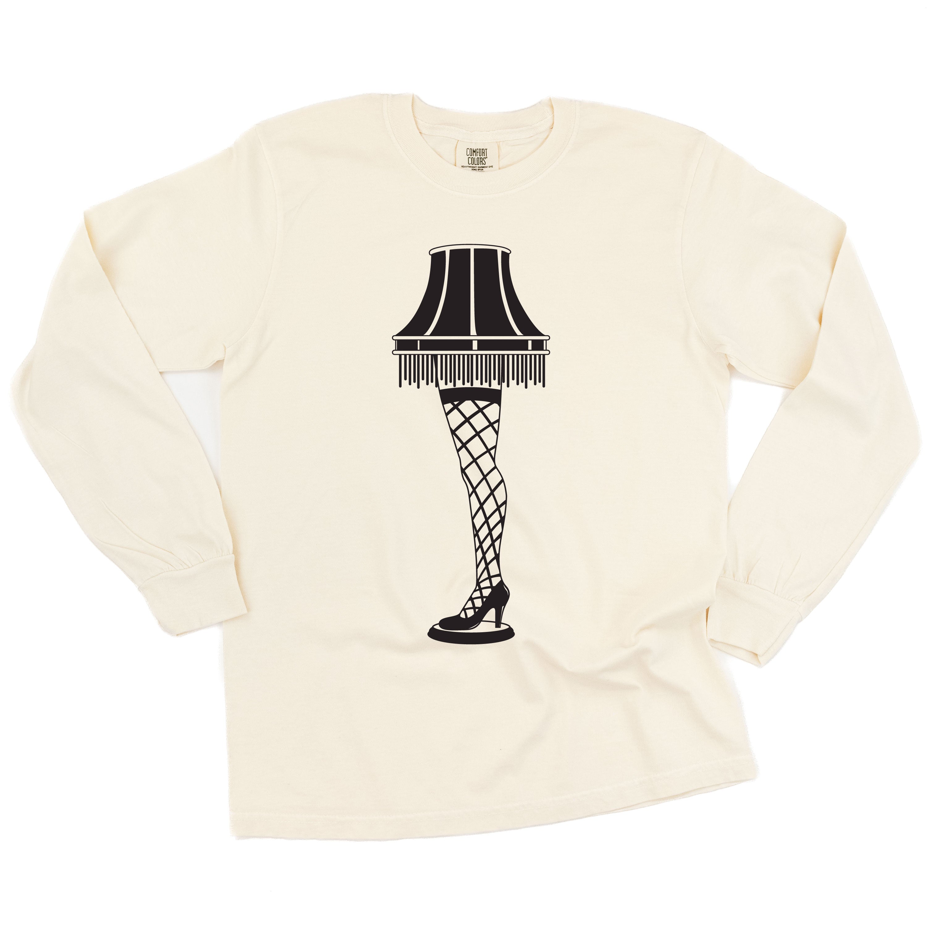 Leg Lamp - FRAGILE (f&b) - LONG SLEEVE Comfort Colors Tee Little Mama Shirt Shop