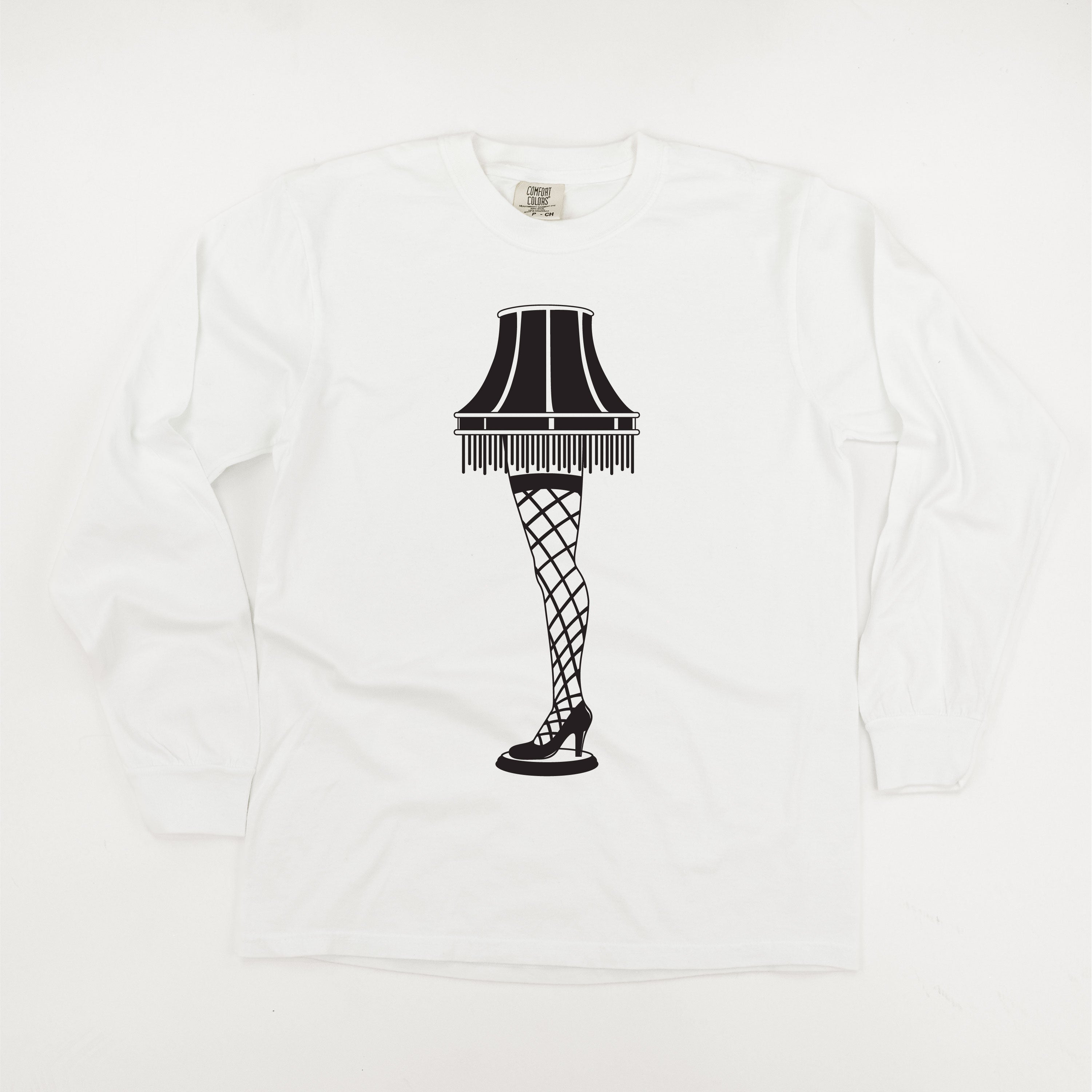 Leg Lamp - FRAGILE (f&b) - LONG SLEEVE Comfort Colors Tee Little Mama Shirt Shop