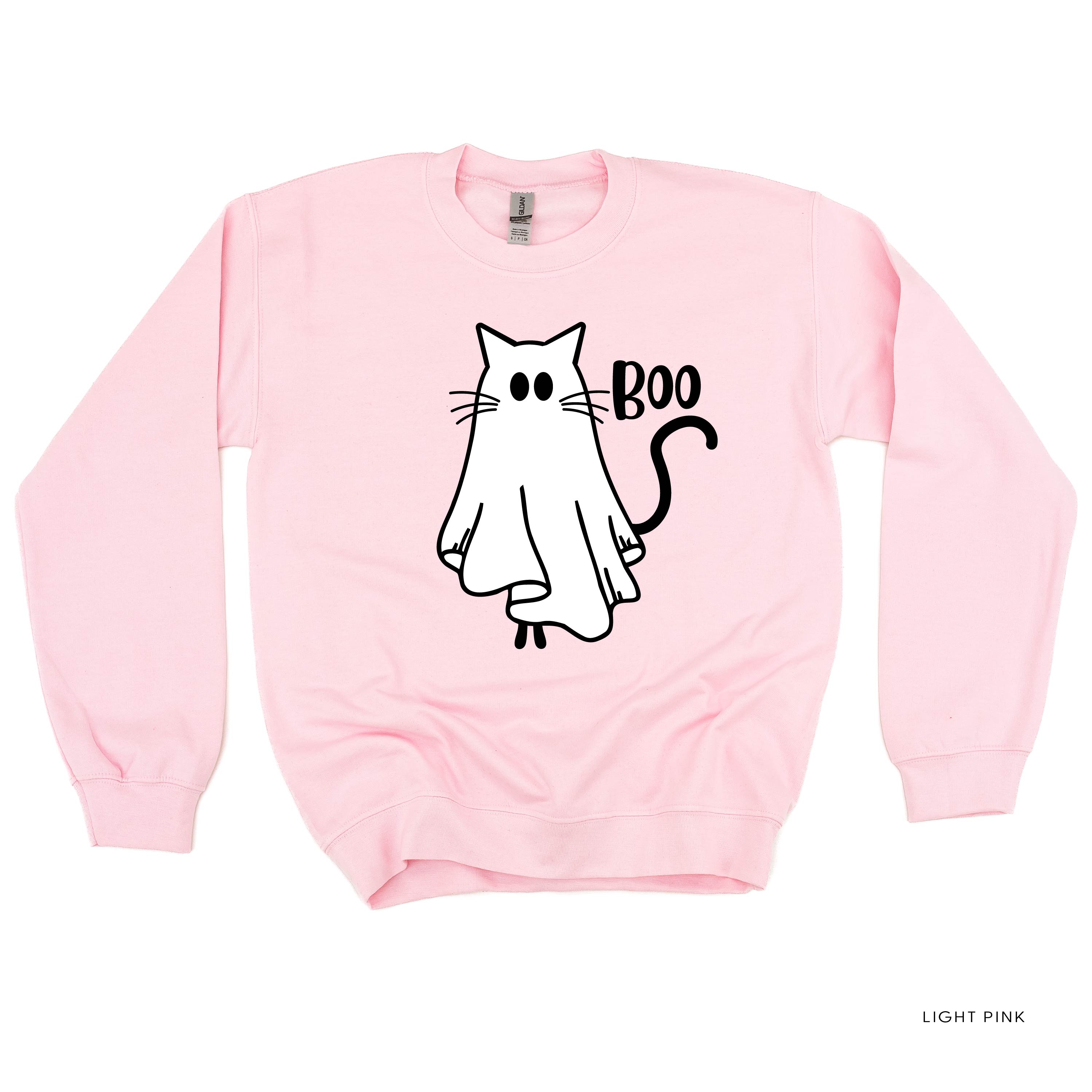 Ghost Kitty - Basic Fleece Crewneck Little Mama Shirt Shop LLC
