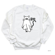 Ghost Kitty - Basic Fleece Crewneck Little Mama Shirt Shop LLC