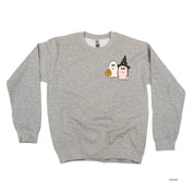 Ghosty Girls - POCKET DESIGN - Basic Fleece Crewneck Little Mama Shirt Shop LLC