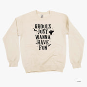 Ghouls Just Wanna Have Fun - Basic Fleece Crewneck Little Mama Shirt Shop LLC