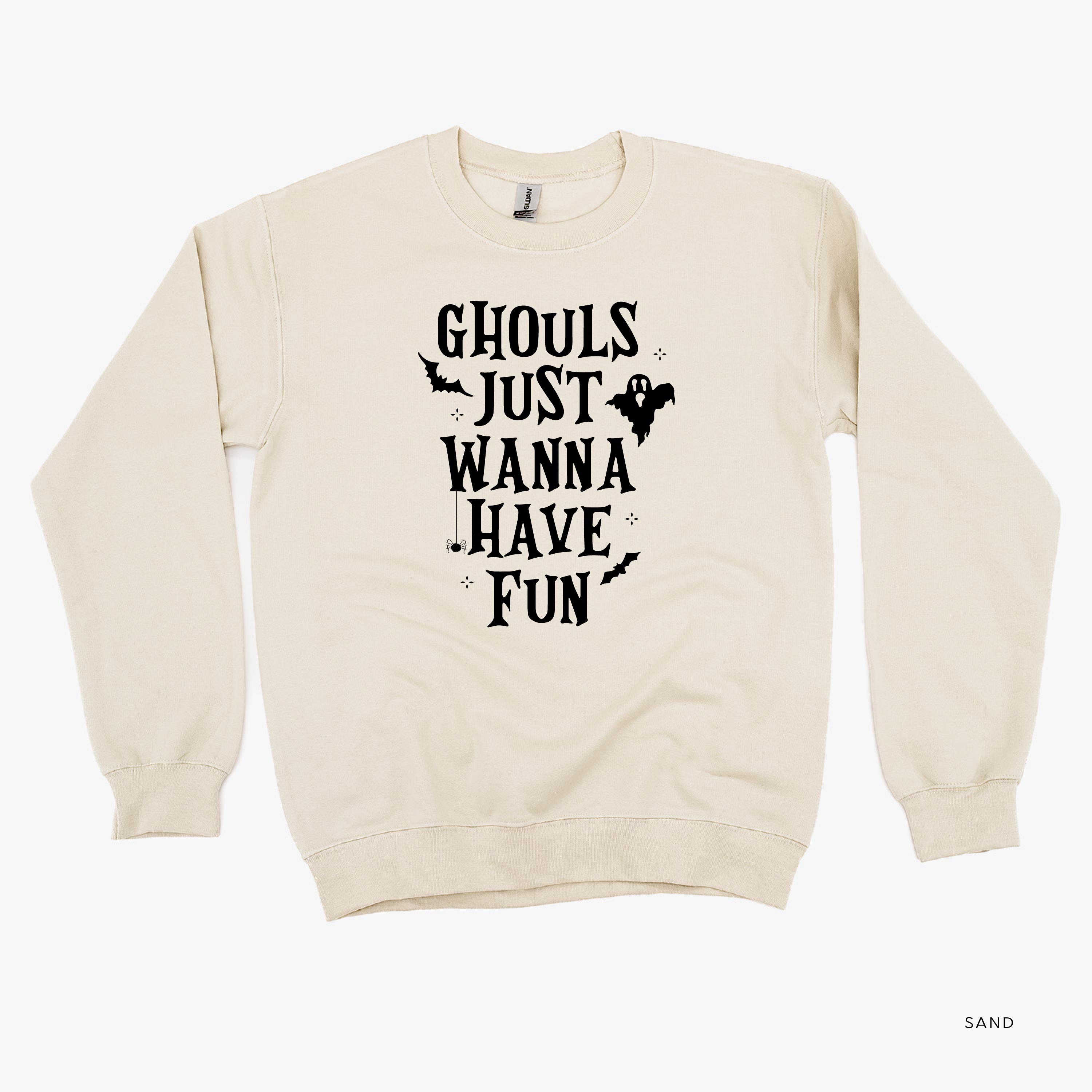 Ghouls Just Wanna Have Fun - Basic Fleece Crewneck Little Mama Shirt Shop LLC