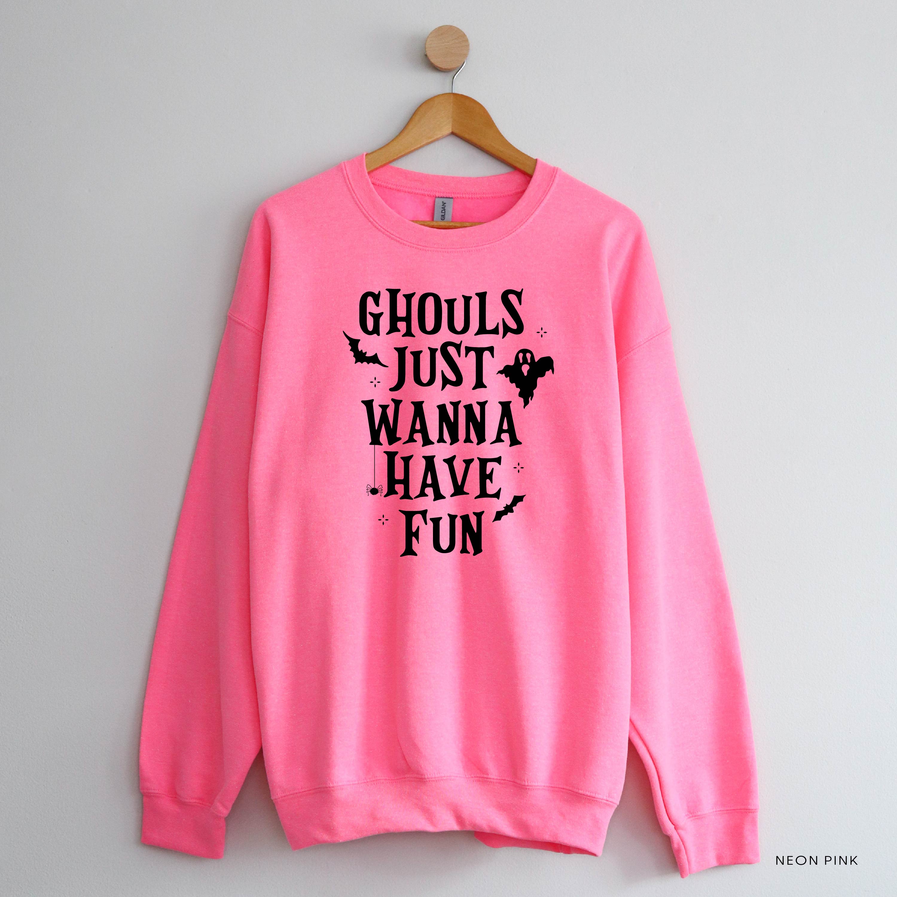 Ghouls Just Wanna Have Fun - Basic Fleece Crewneck Little Mama Shirt Shop LLC