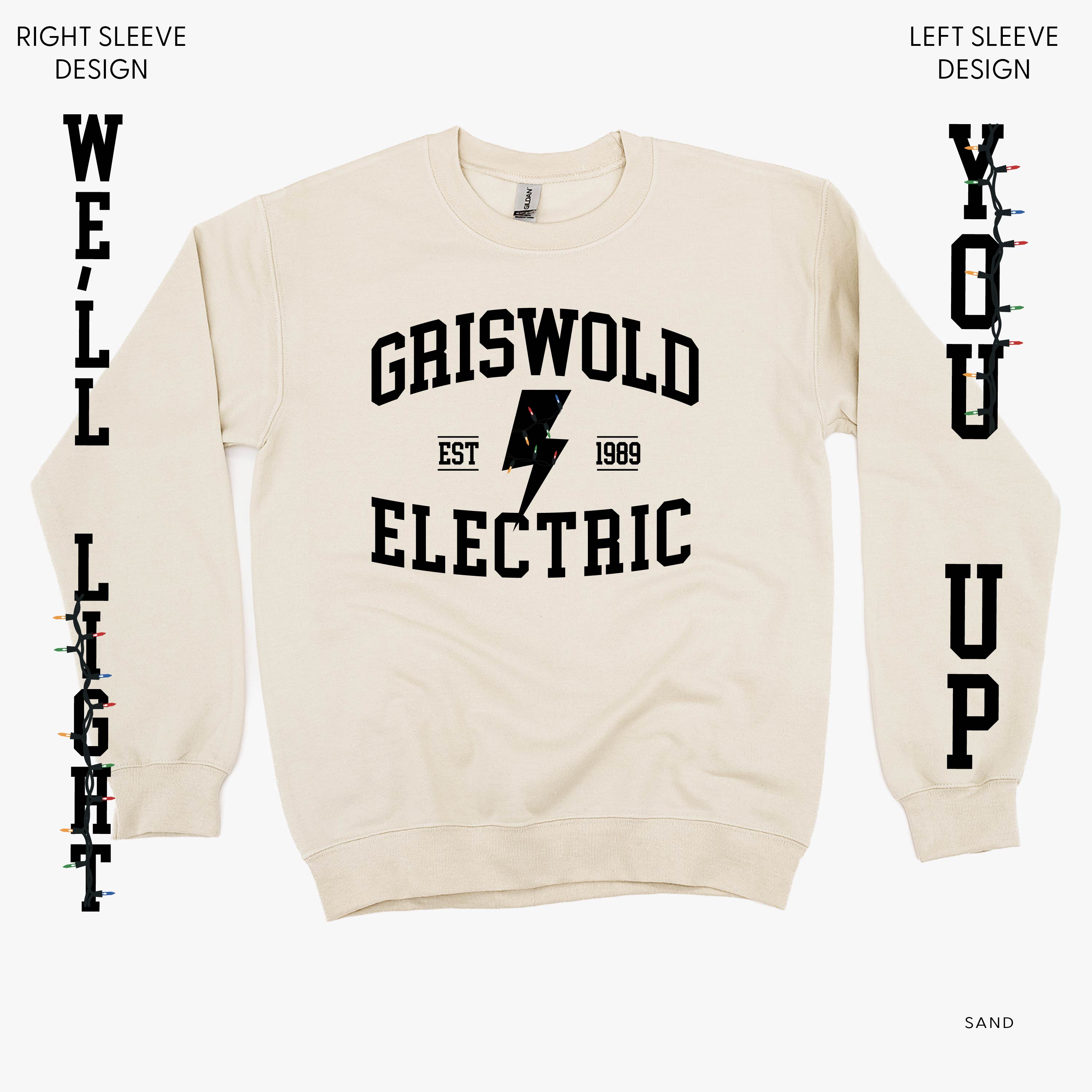 Griswold Electric - We'll Light You Up - BASIC Fleece Little Mama Shirt Shop LLC