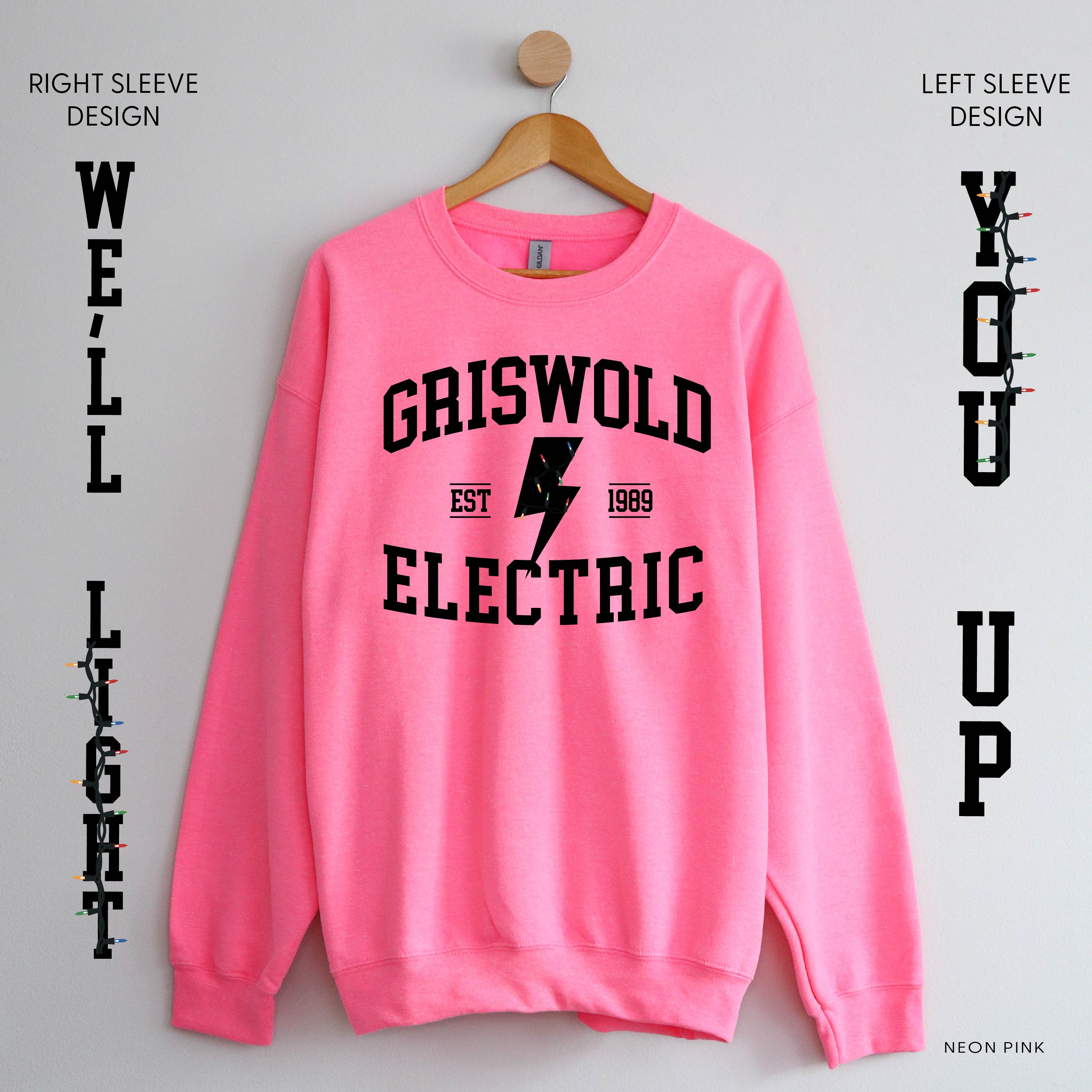 Griswold Electric - We'll Light You Up - BASIC Fleece Little Mama Shirt Shop LLC